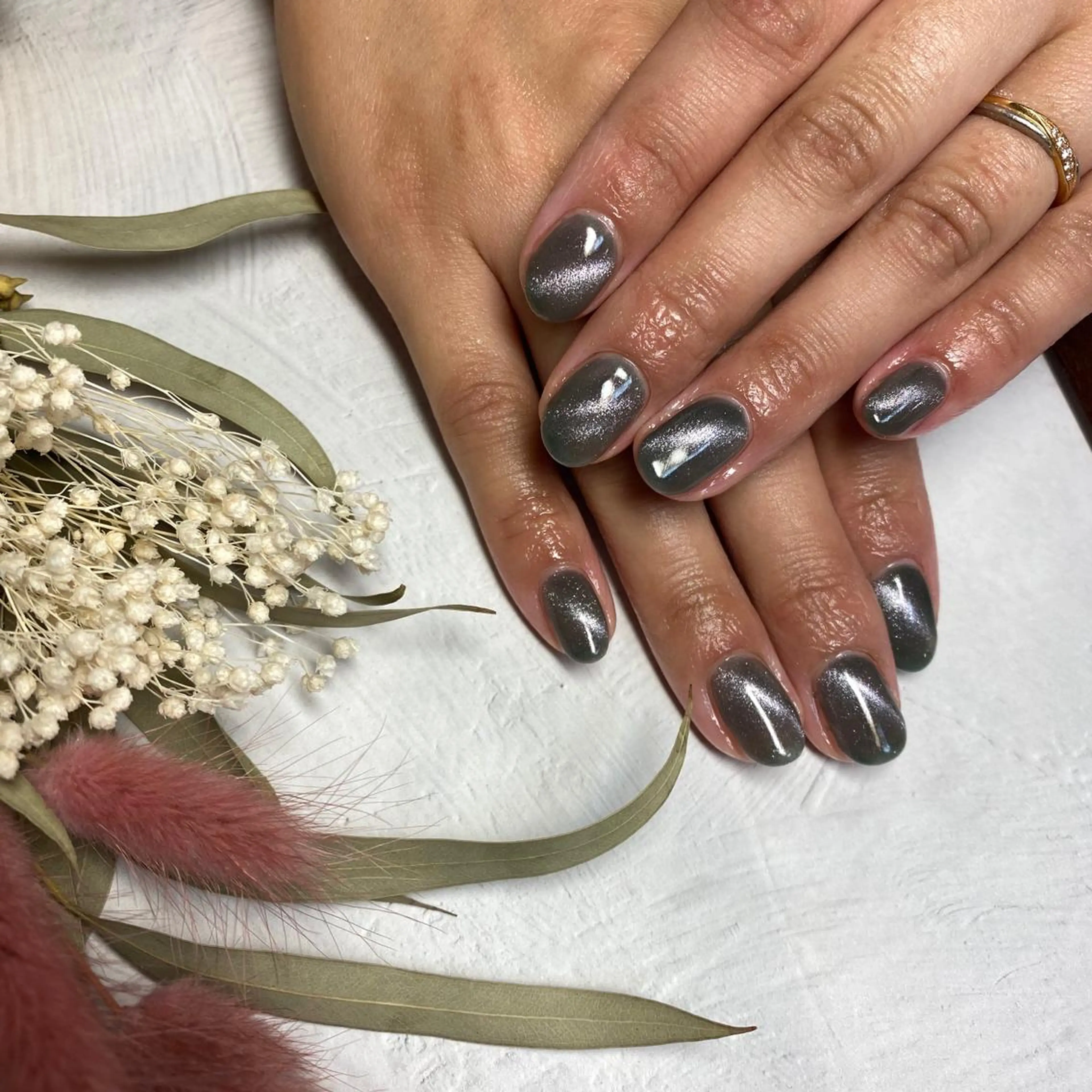 ネイル ジェルネイル マグネットネイル ネイルPetit Ribbonのネイルデザイン