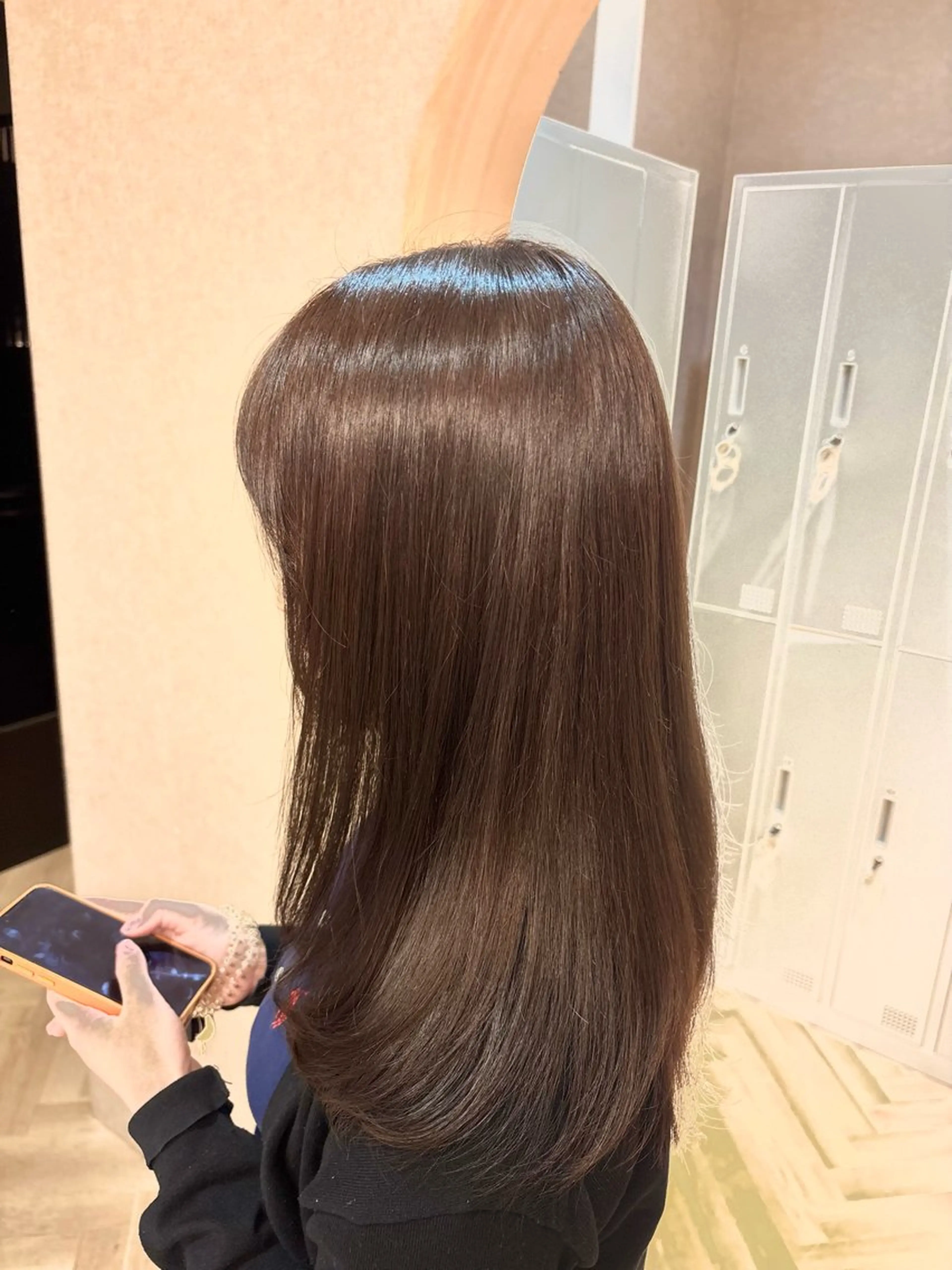 セミロング ヘアカラー トリートメント 透明感カラー🤎/ ツヤカラー/さくらのヘアスタイル