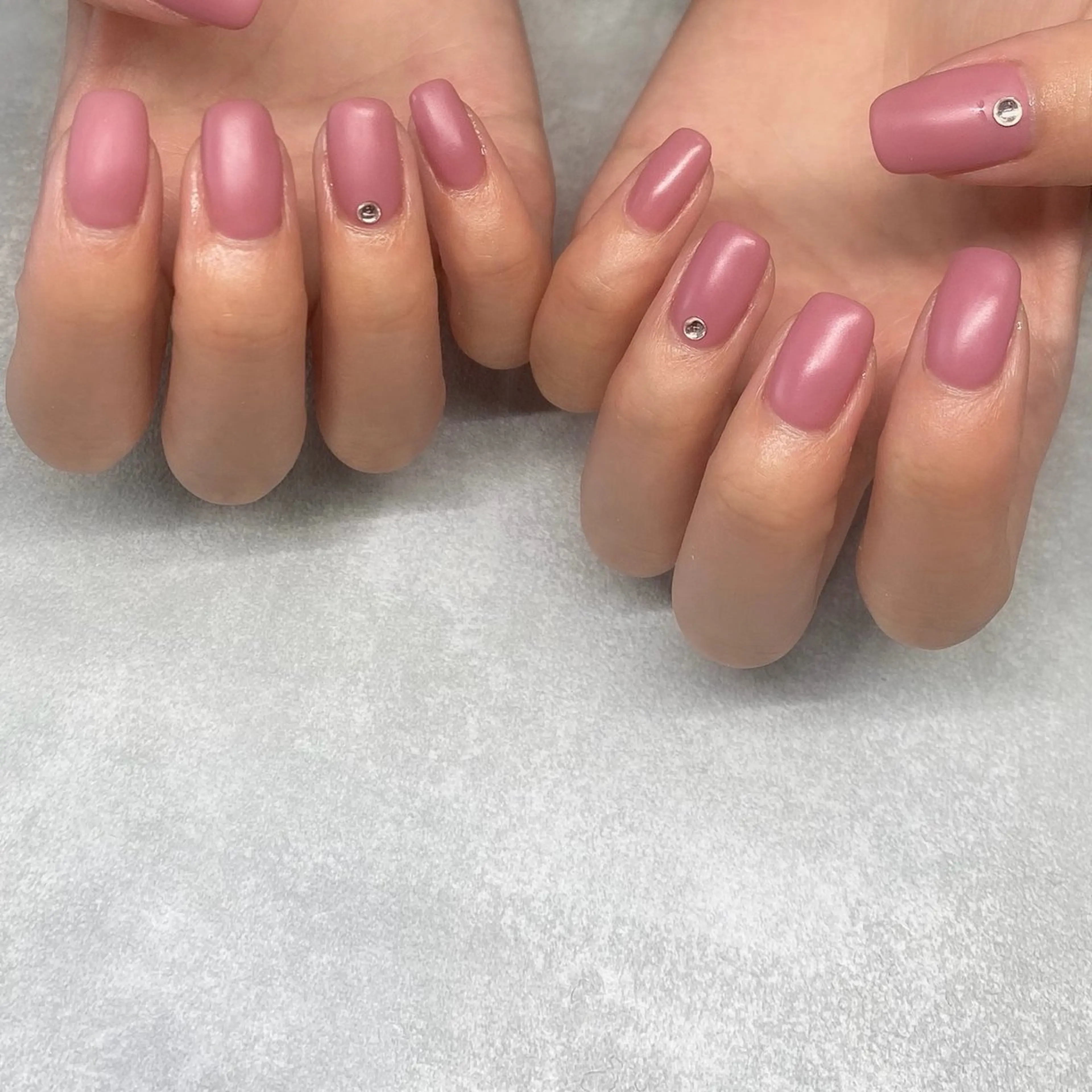 ネイル マットネイル ワンカラーネイル ピンク ハンドネイル KONDO RIHO♡のネイルデザイン