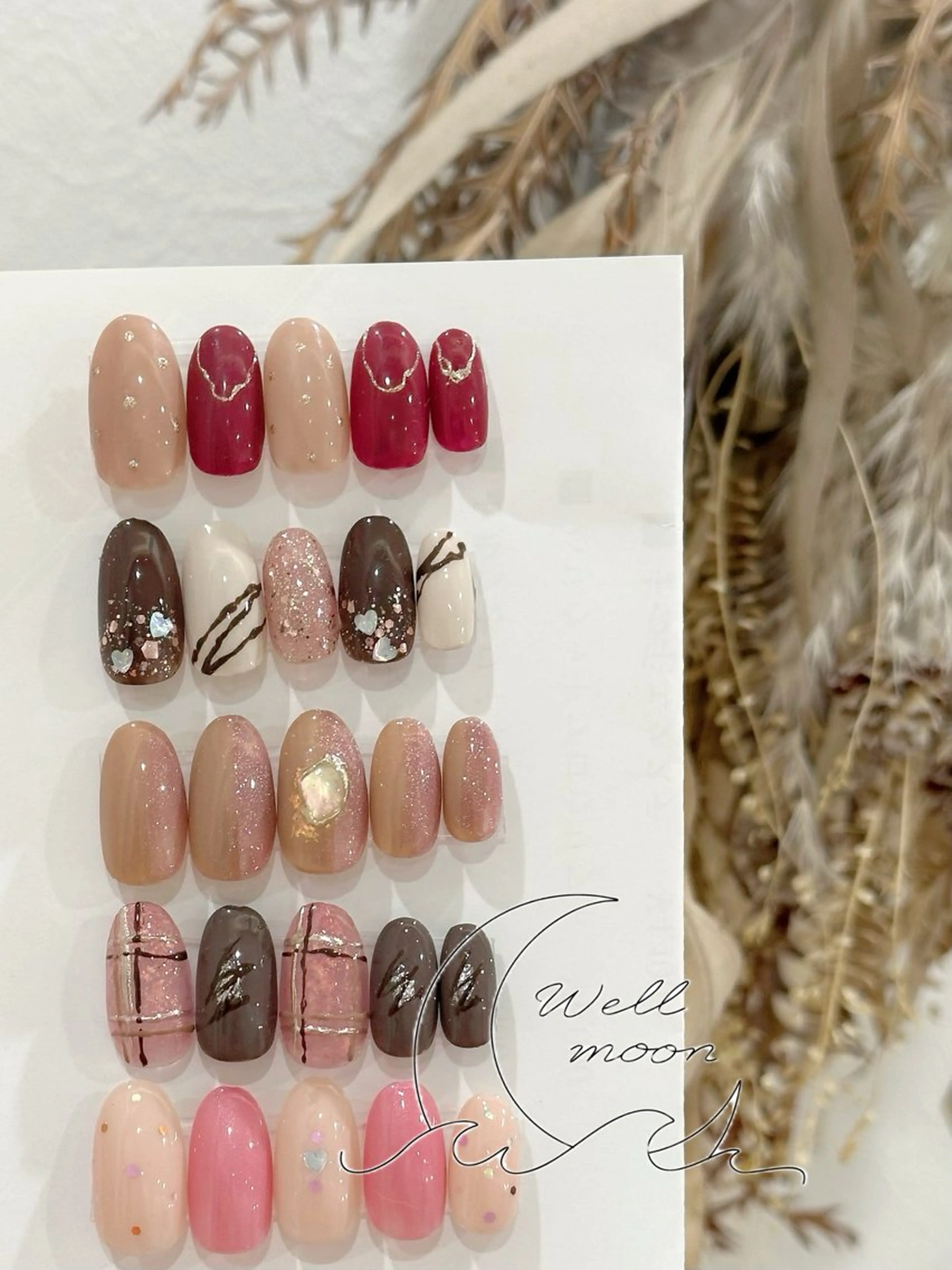 ネイル ニュアンスネイル バレンタイン wellmoon Tanaのネイルデザイン