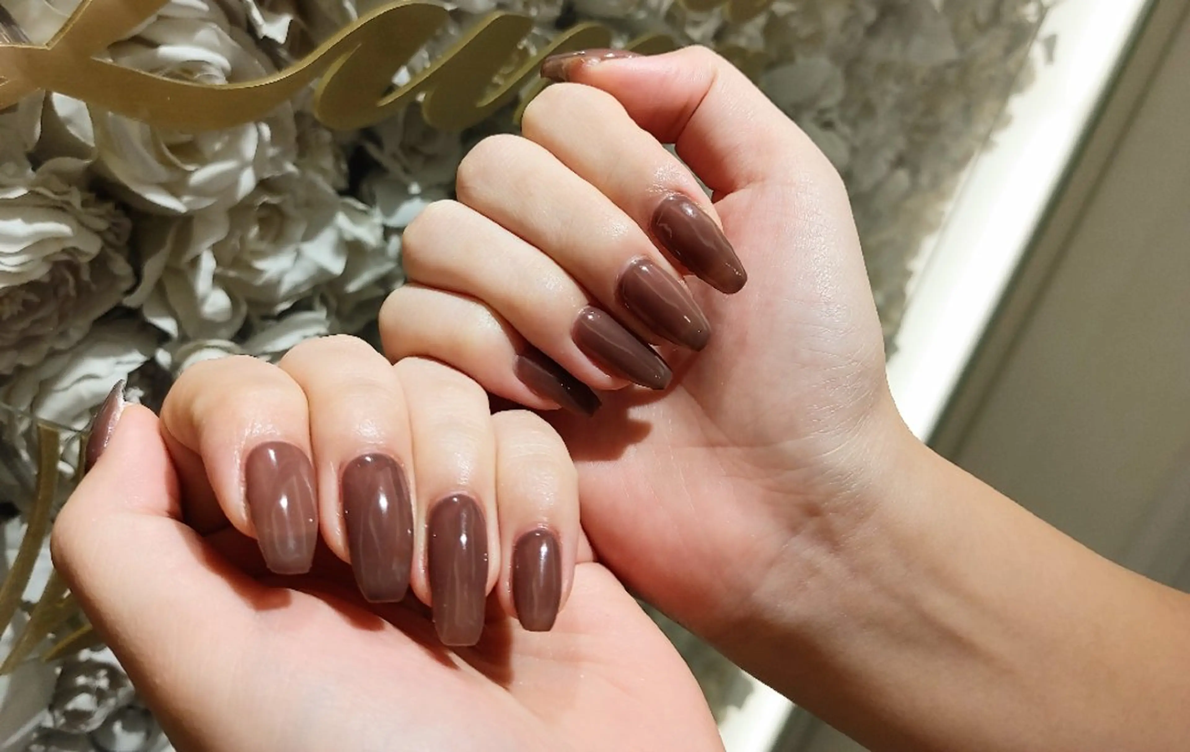 ネイル ブラウン La Luna アヤカのネイルデザイン