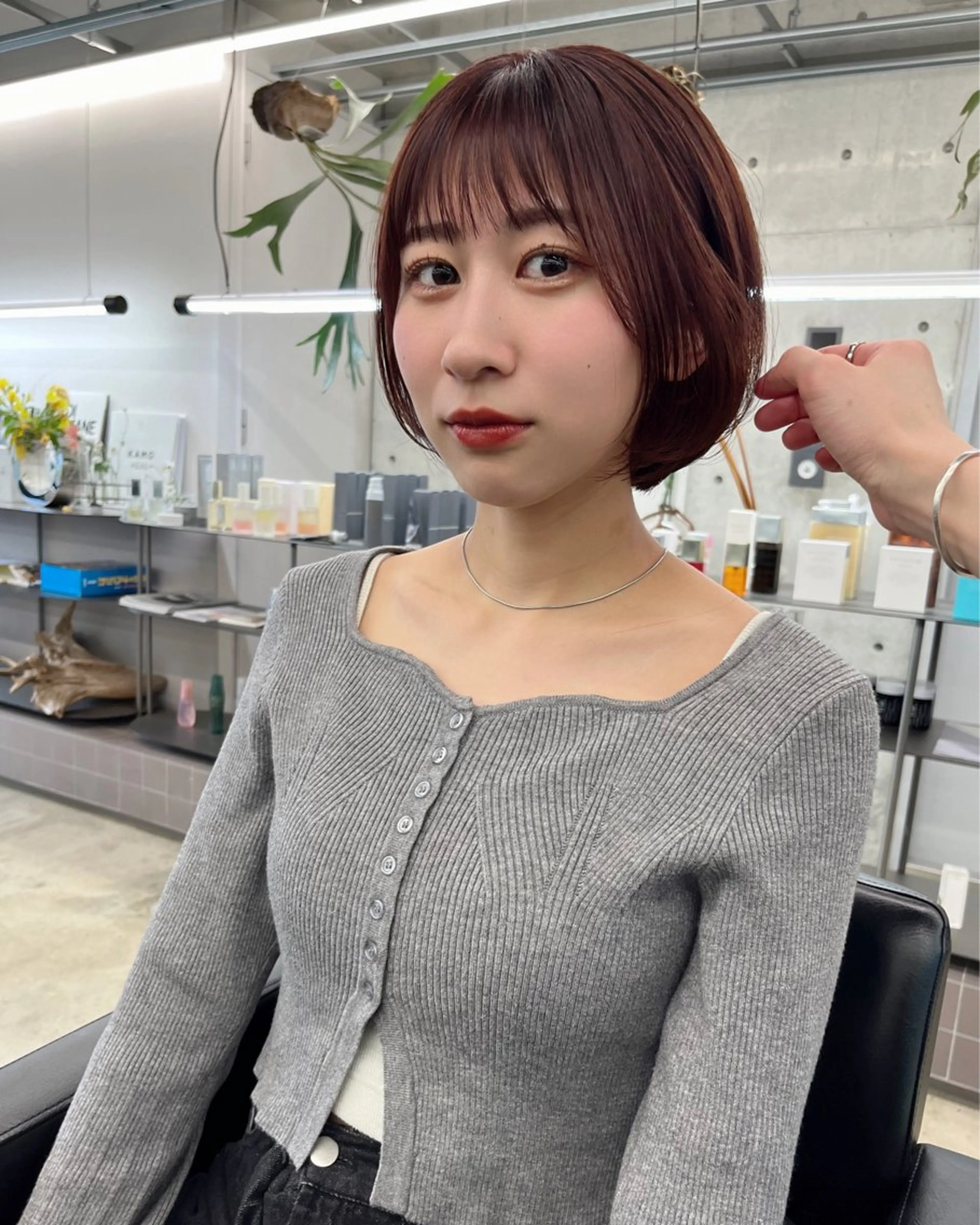 ミディアム カラー カット ヘアカラー ダブルカラー/ ケアブリーチ/クニトのヘアスタイル