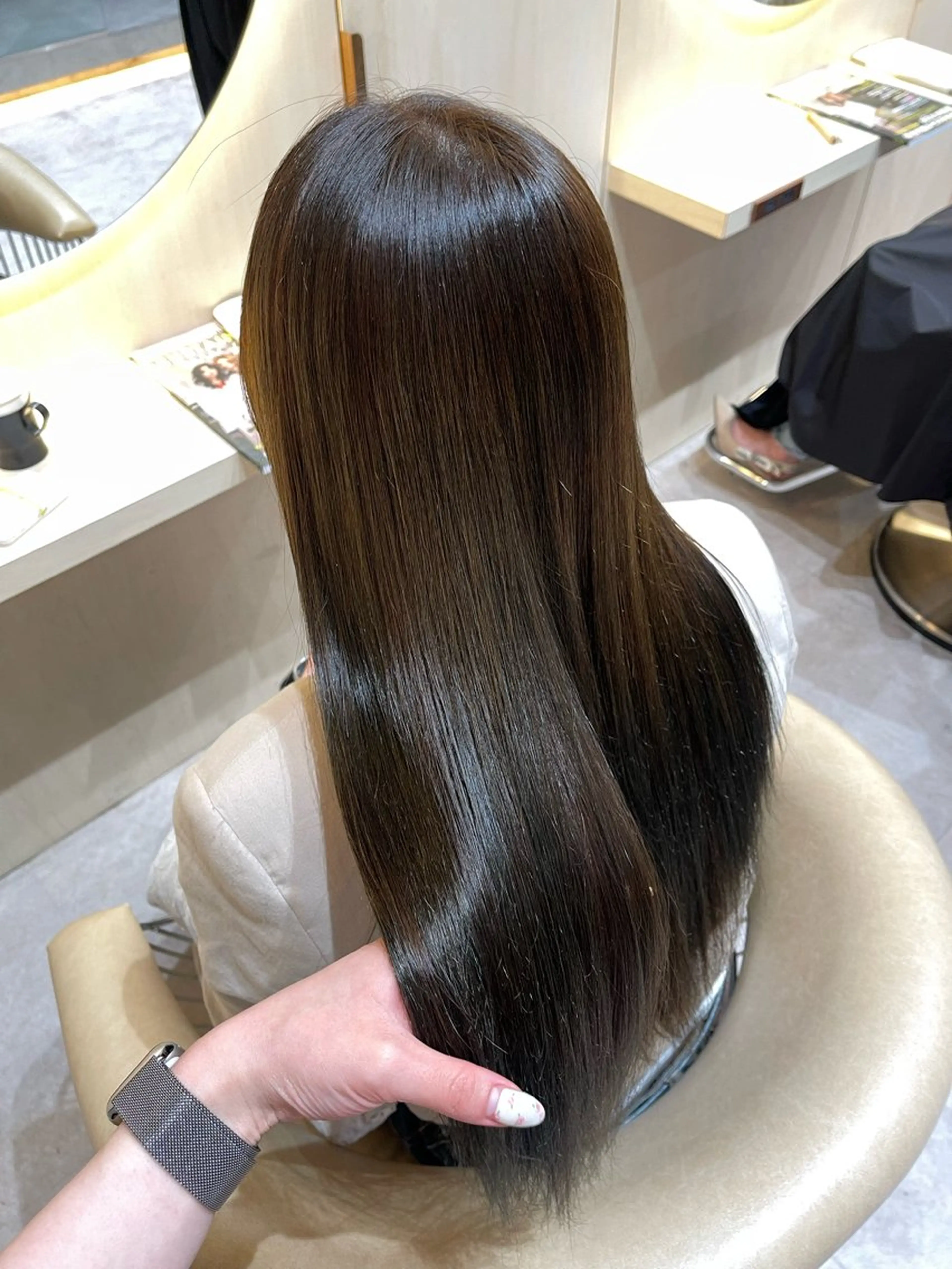 ロング カラー ヘアカラー 縮毛矯正 竹田 真梨子のヘアスタイル