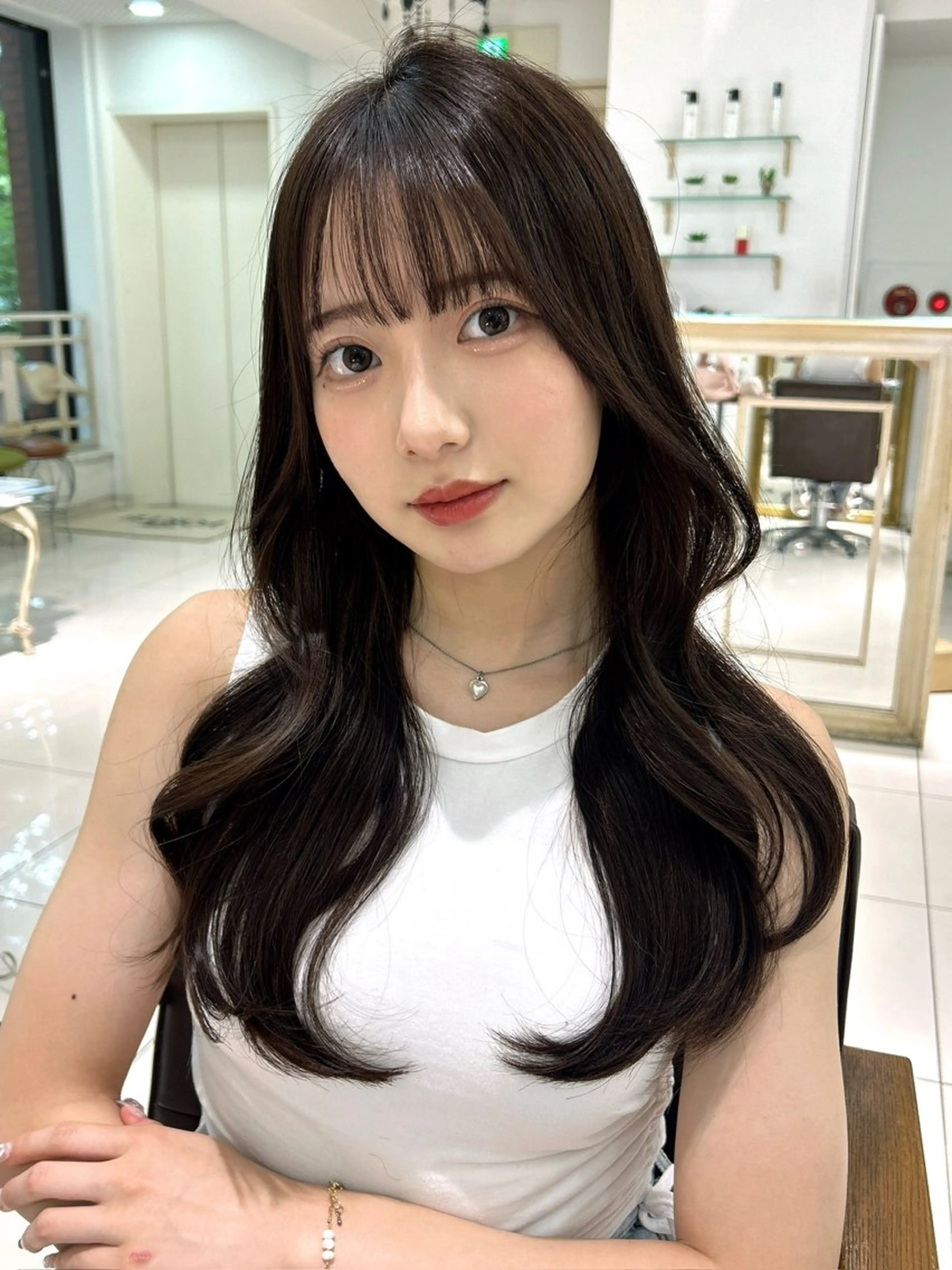 ロング カラー ヘアアレンジ 透明感カラー 髪質改善 透明感カラー ai🫧🪞のヘアスタイル