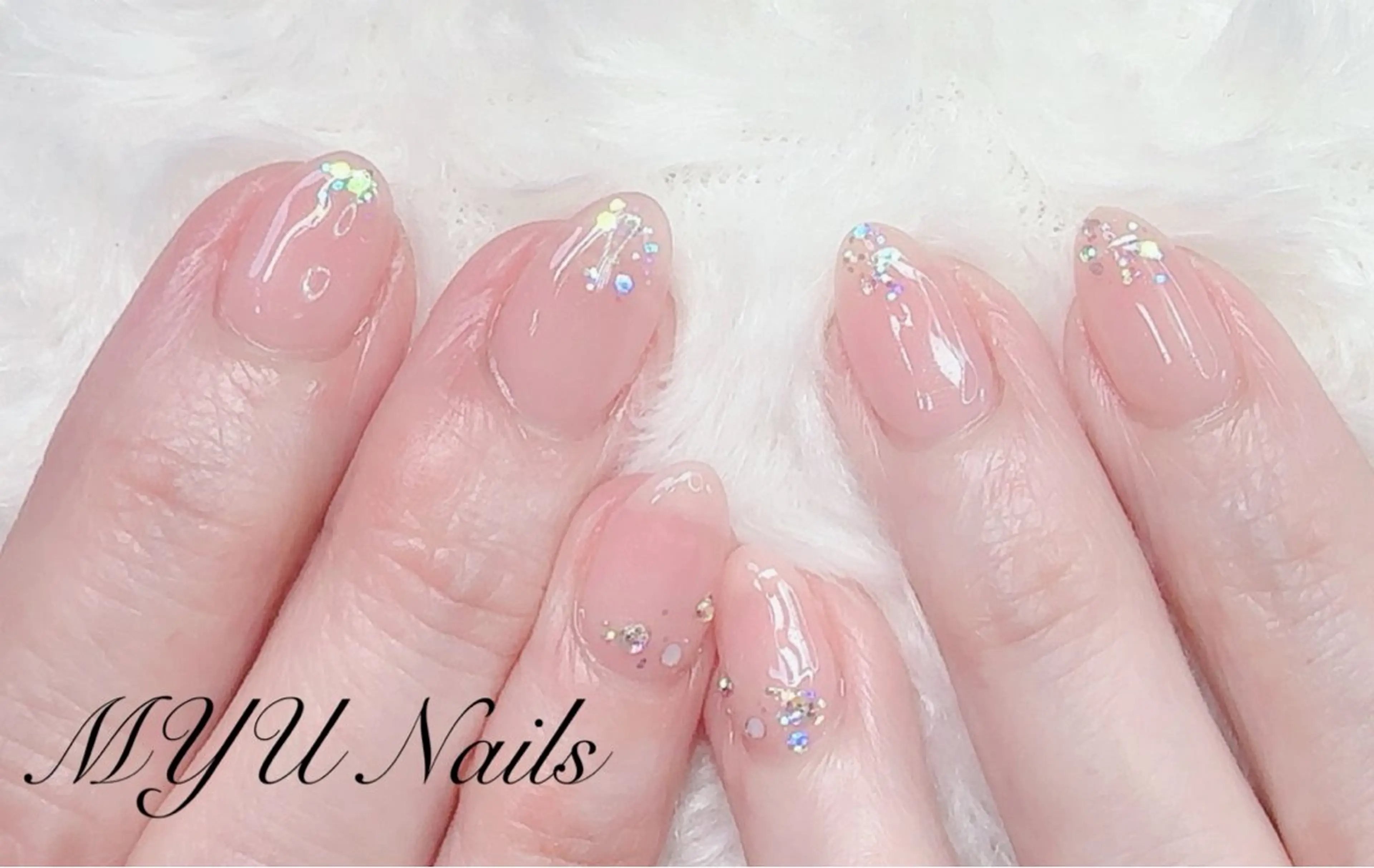 ネイル アートネイル ジェルネイル 持ち込み ニュアンスネイル パラジェル ハンドネイル MYU Nails所属・MYU Nailsのネイルデザイン