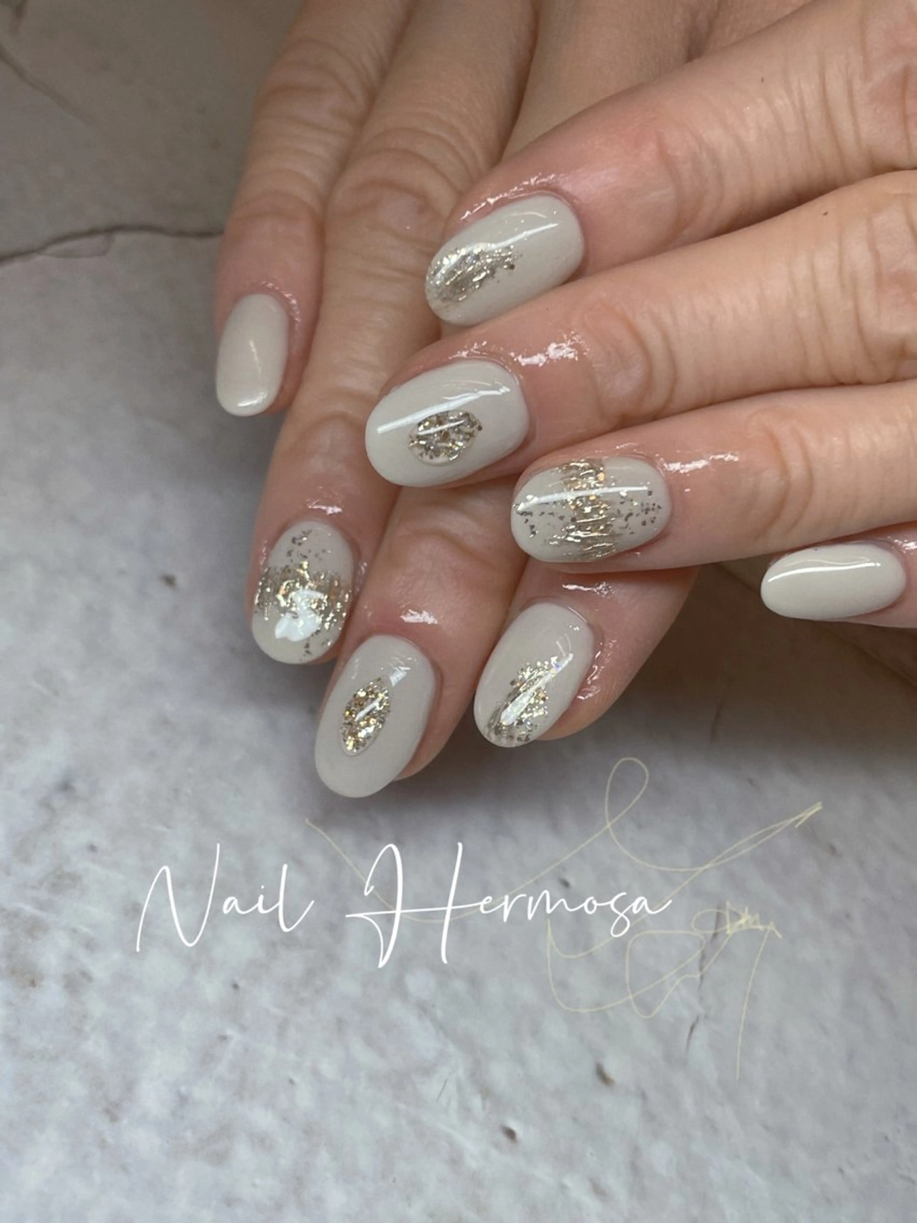 ネイル アートネイル ジェルネイル グラデーション マグネットネイル 持ち込み ハンドネイル エルモサ YURIKAのネイルデザイン