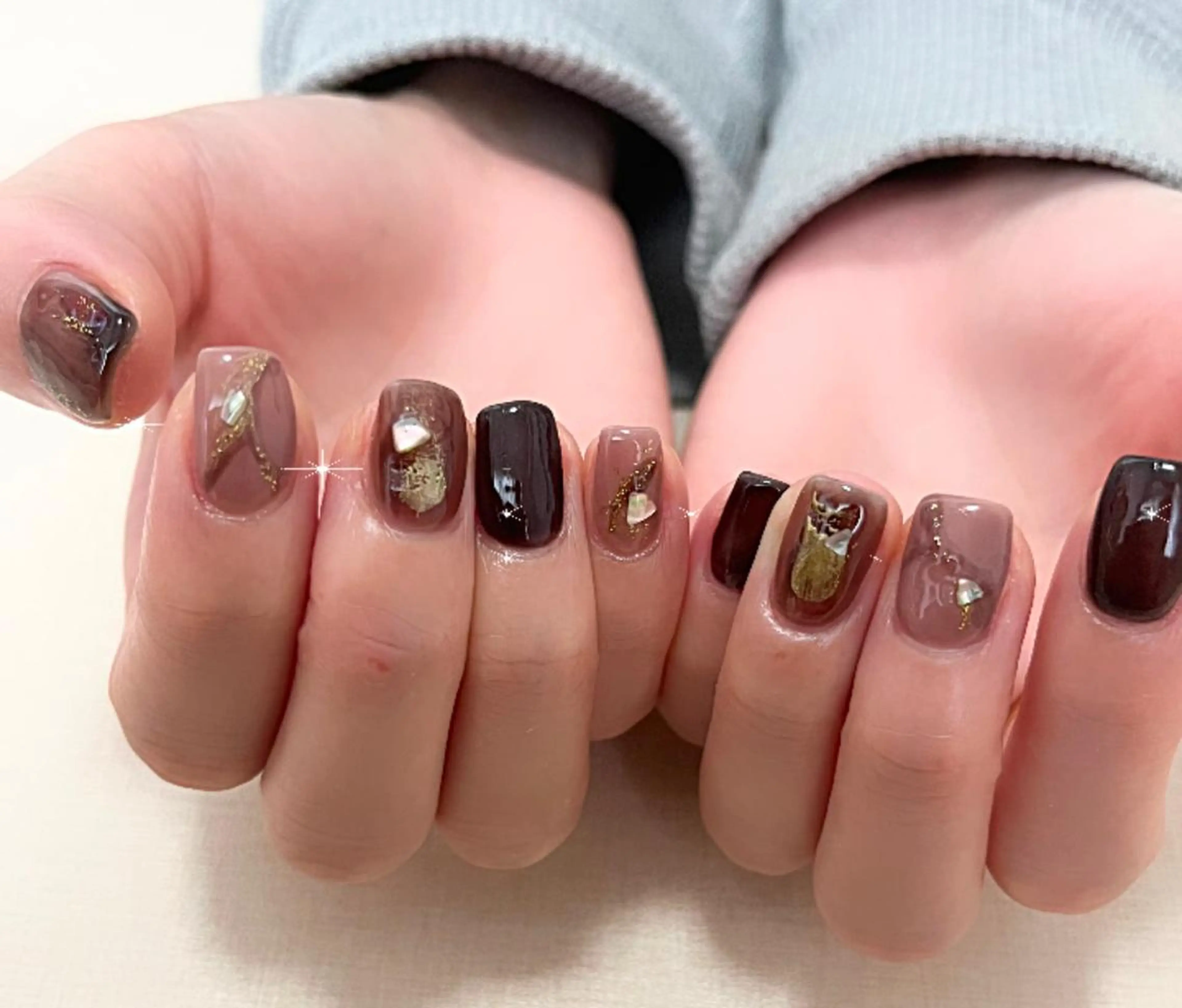 ネイル ニュアンスネイル シンプルネイル ハンドネイル わたなべ さやかのネイルデザイン