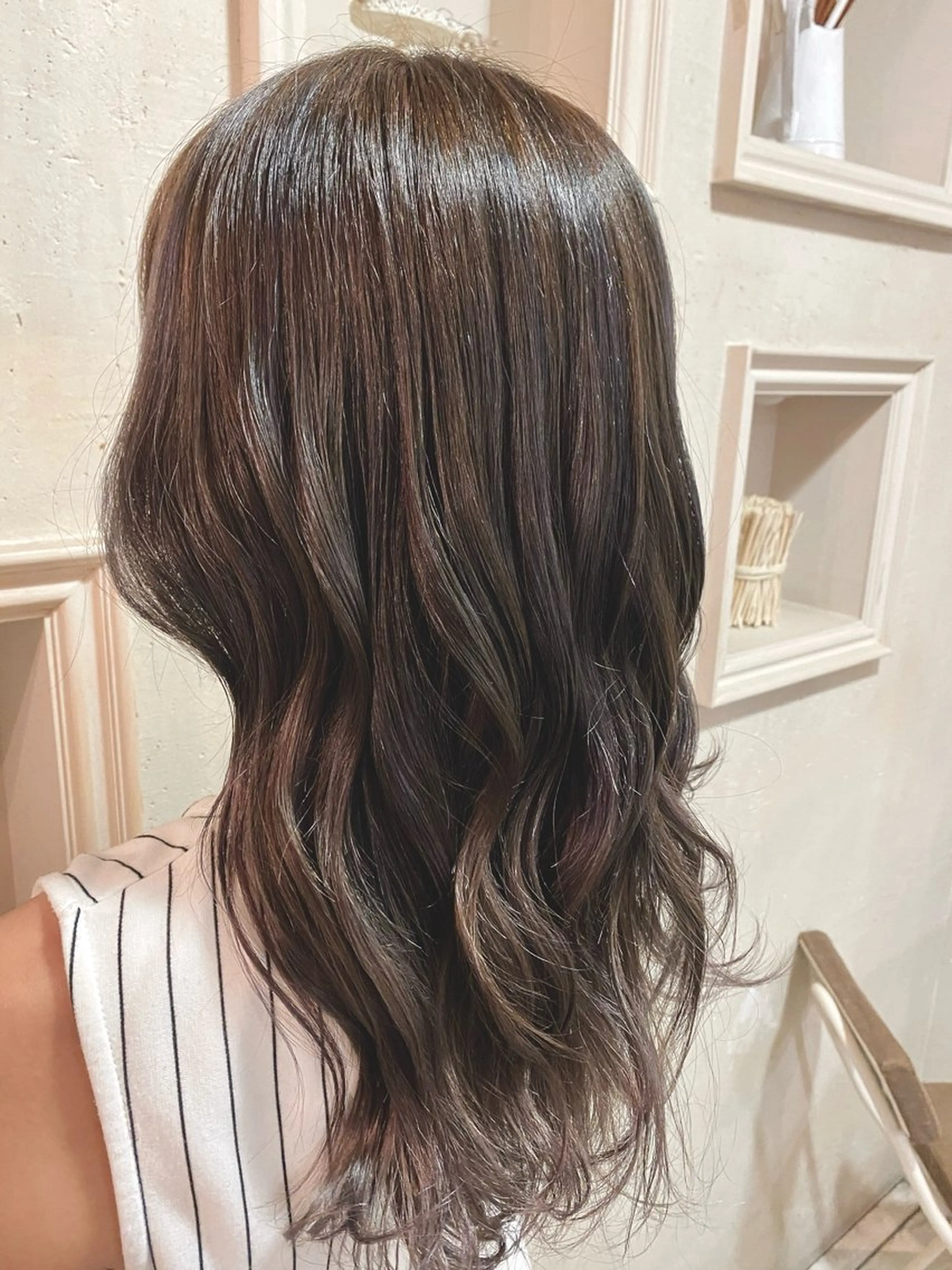 ロング カラー ヘアカラー トリートメント 小林 あんなのヘアスタイル