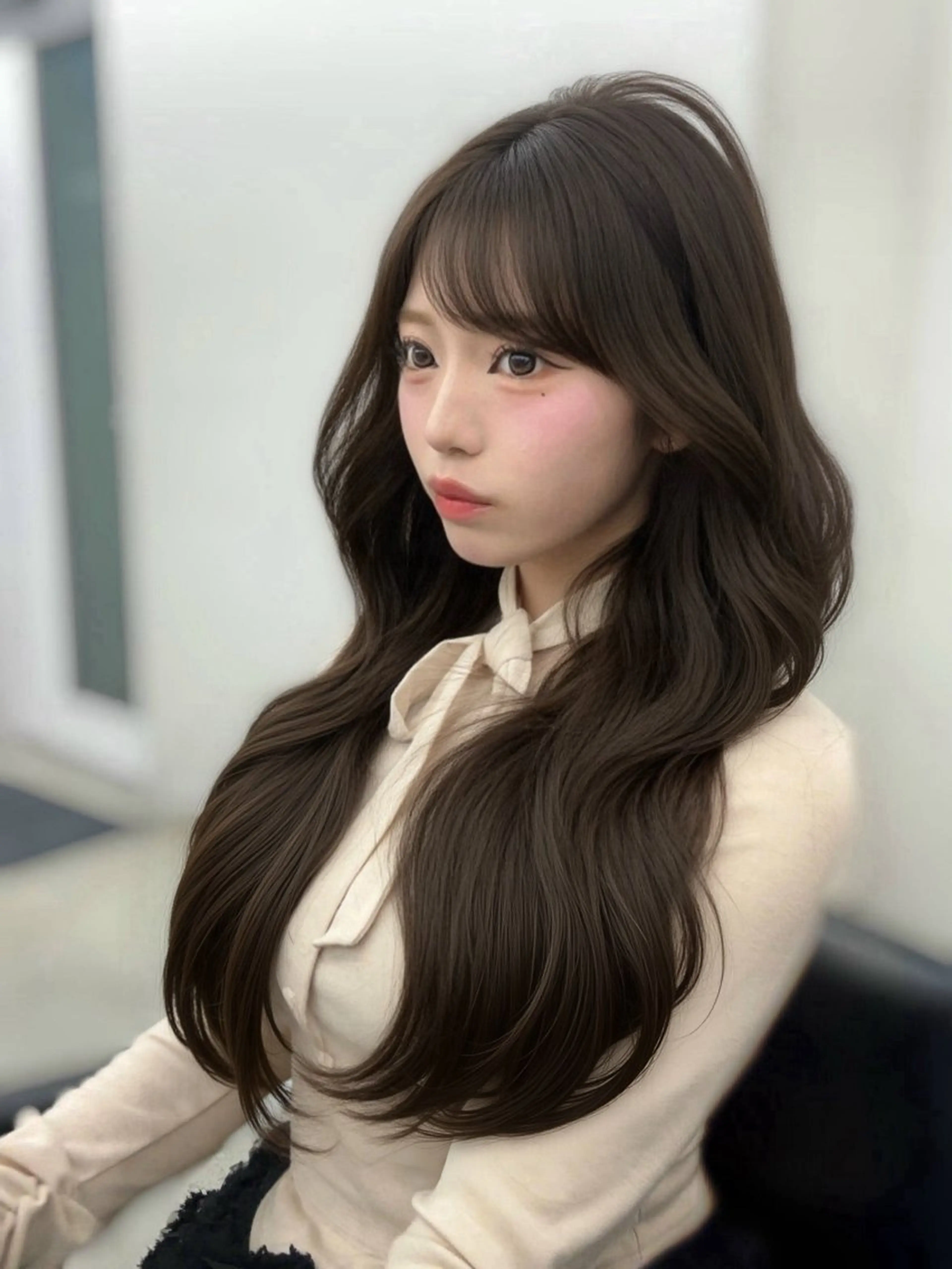 ロング ヘアカラー 🎀 うる艶透明感 カラー / 錦糸町のヘアスタイル