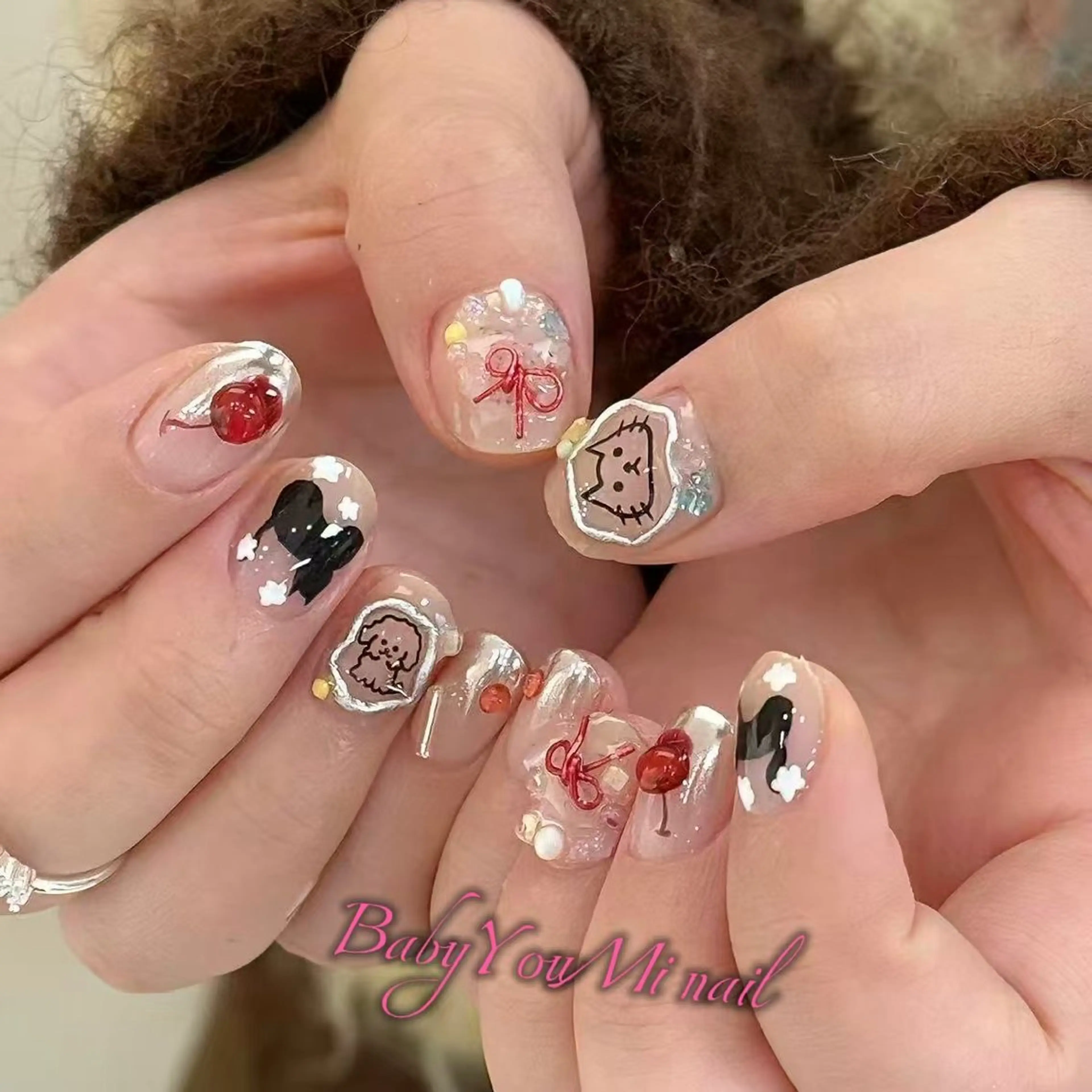 ネイル オーロラネイル 成人式 フットネイル フレンチネイル ジェルネイル ハンドネイル BabyYouMi nailのネイルデザイン