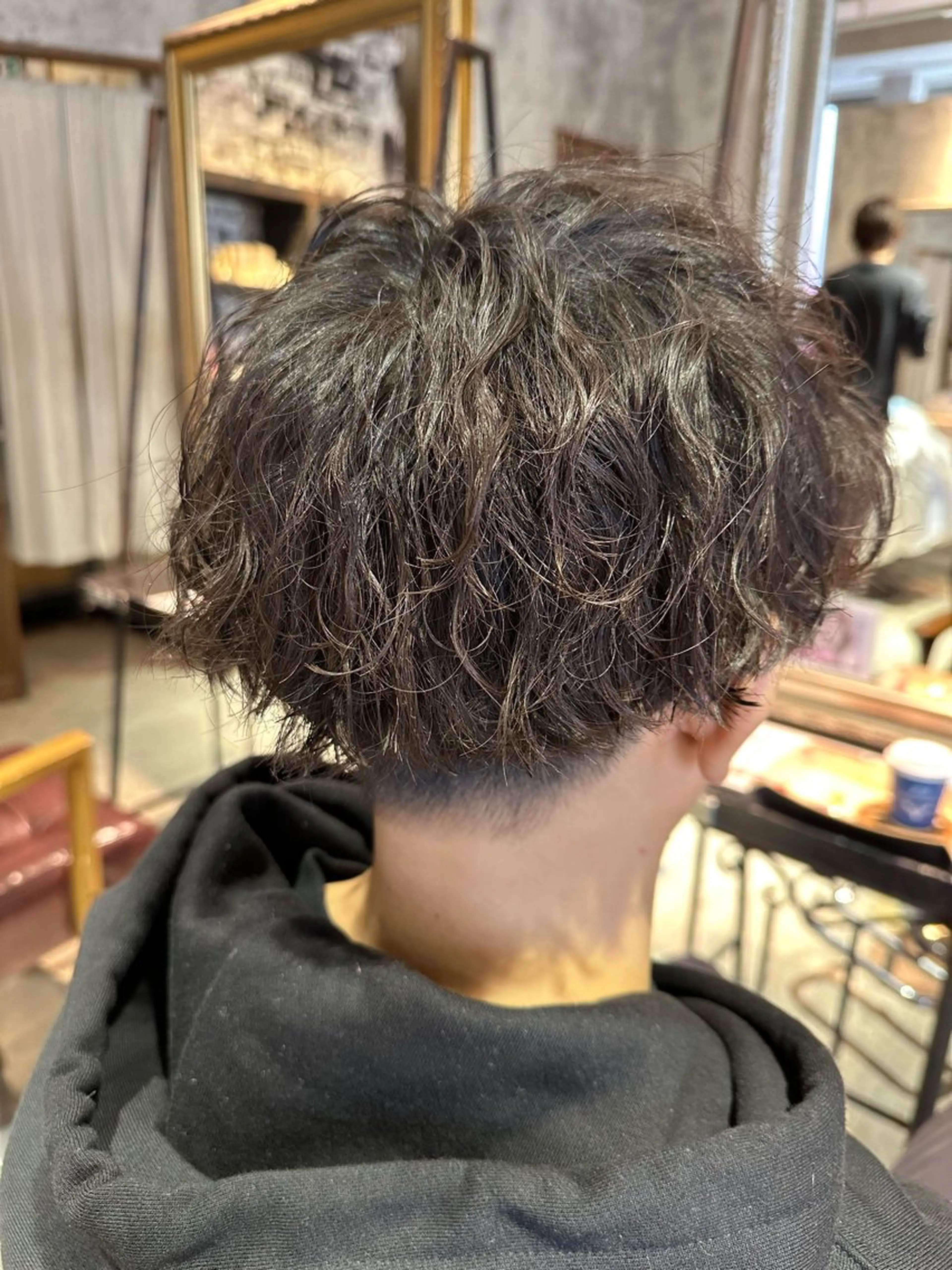 ショート パーマ ヘアアレンジ メンズ メンズパーマ 波巻きパーマ カット パーマ MODE K’s川西 瀧尻光のヘアスタイル
