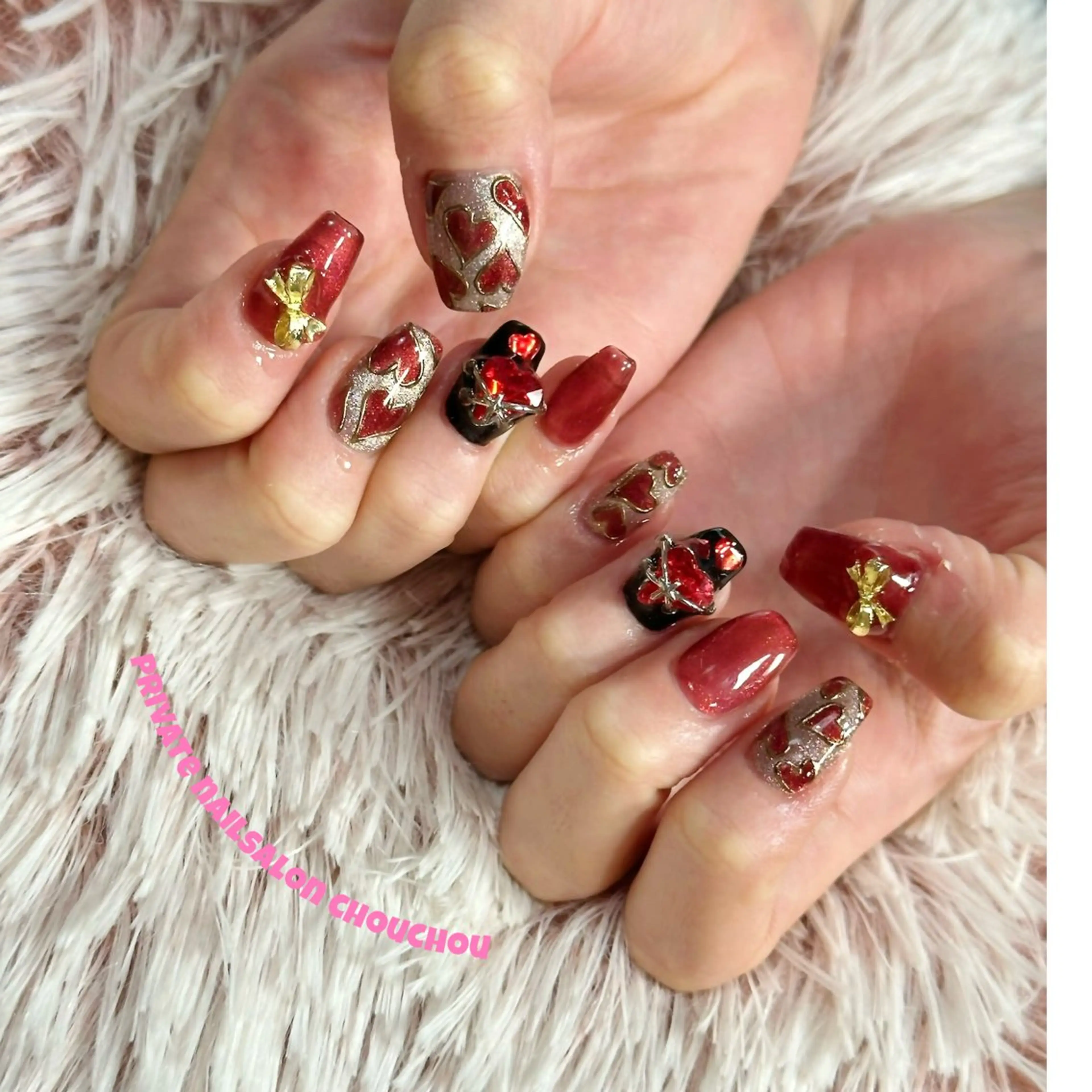 ネイル バレンタイン ネイルサロン CHOUCHOUのネイルデザイン
