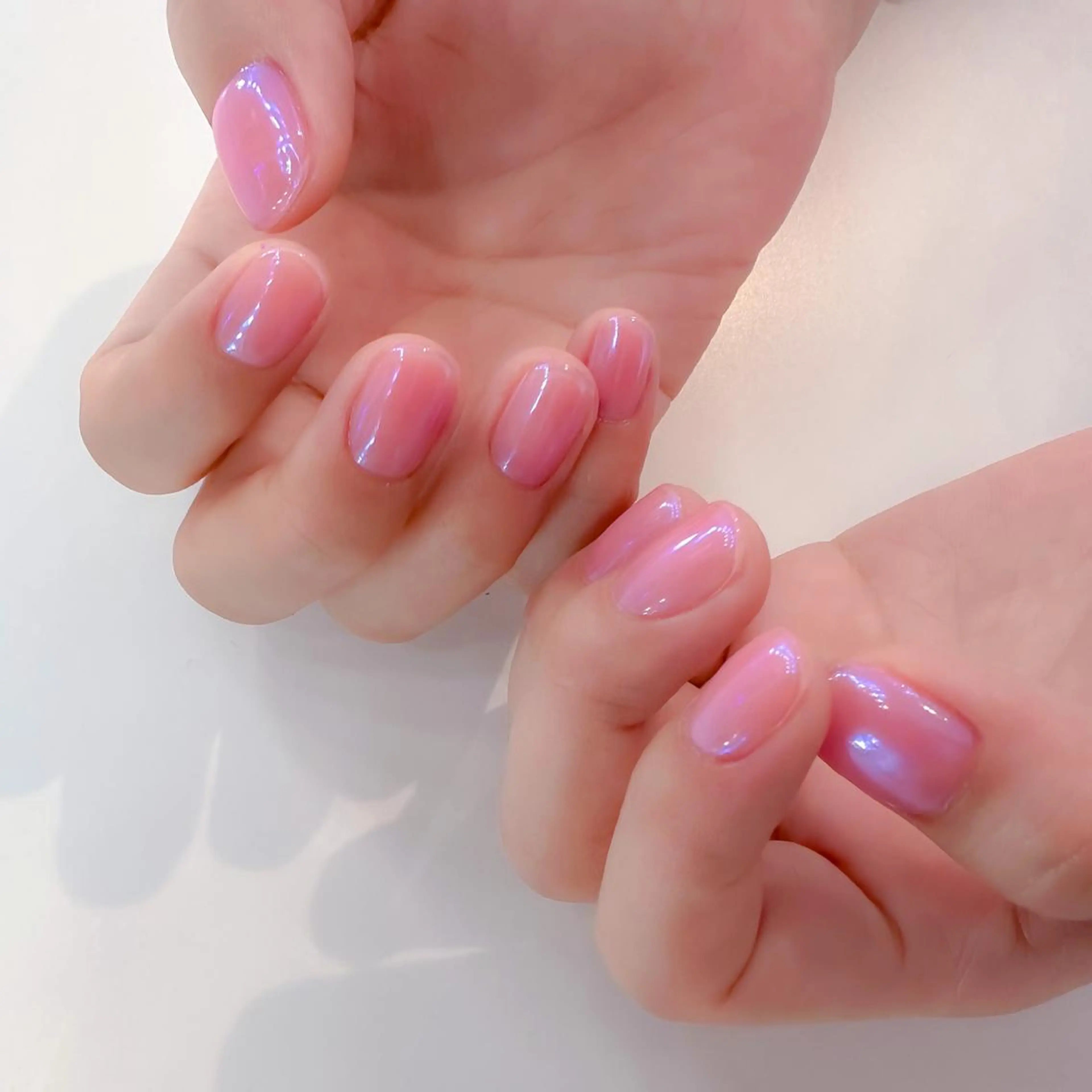 ネイル オーロラネイル ピンク mew mew NAIL & EYEのマツエク・マツパデザイン