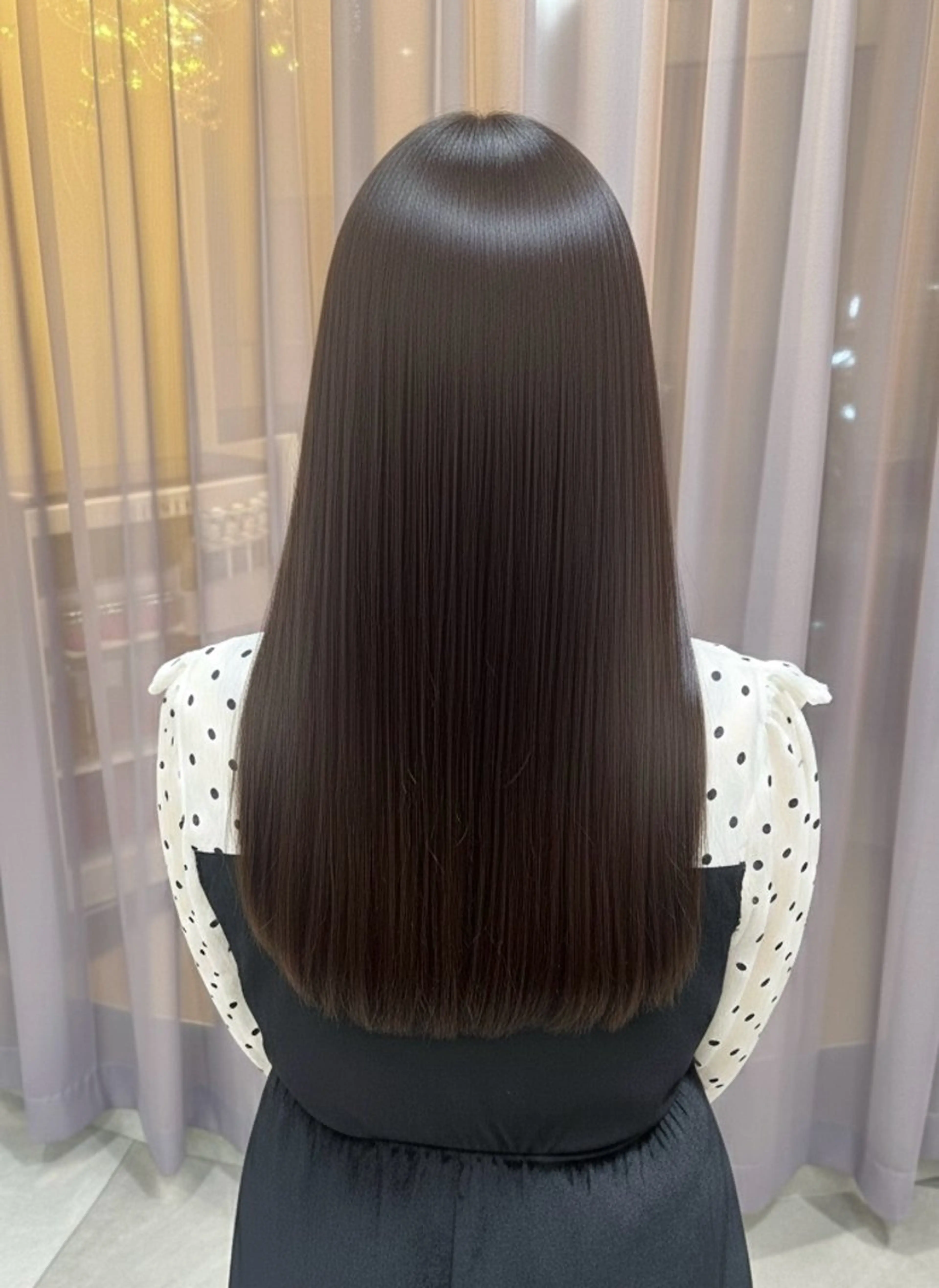 ロング ヘアカラー トリートメント ゆうな/レイヤー 髪質改善のヘアスタイル