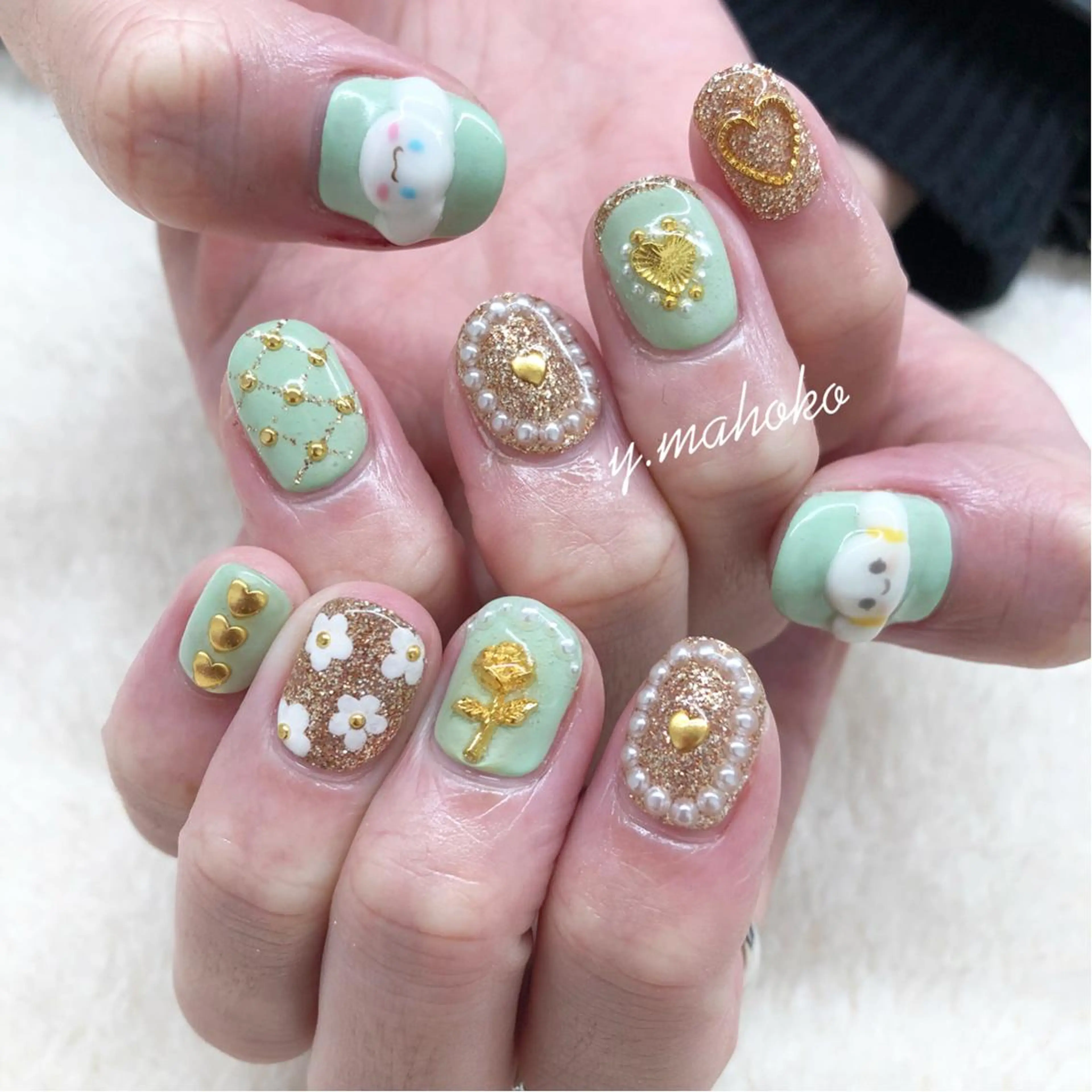 ネイル ハンドネイル She nail studio 原宿所属・パラジェル有/ スカルプ/mahoのネイルデザイン
