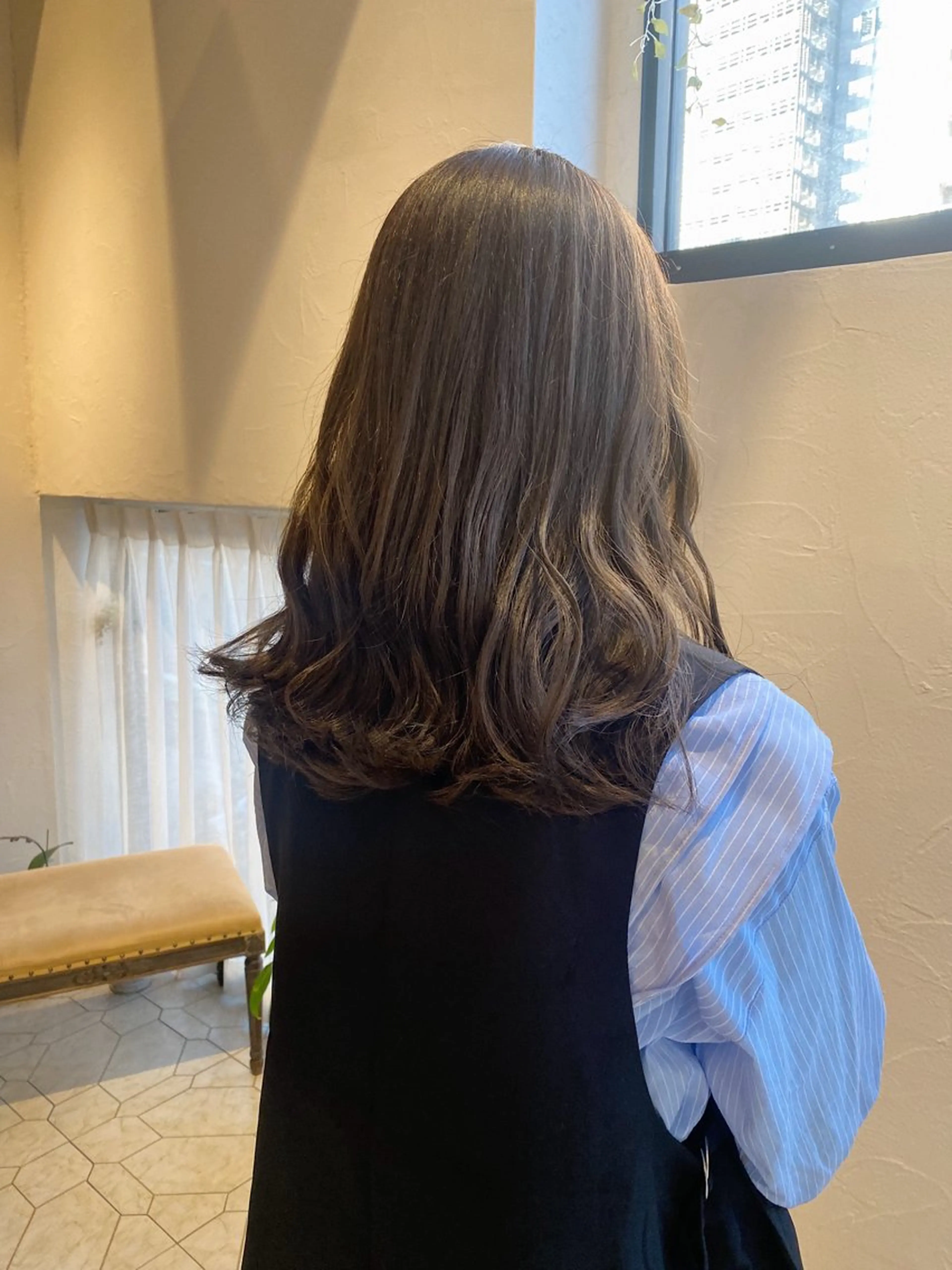 ミディアム カラー 艶髪/艶カラー/縮毛 /   タキダのヘアスタイル