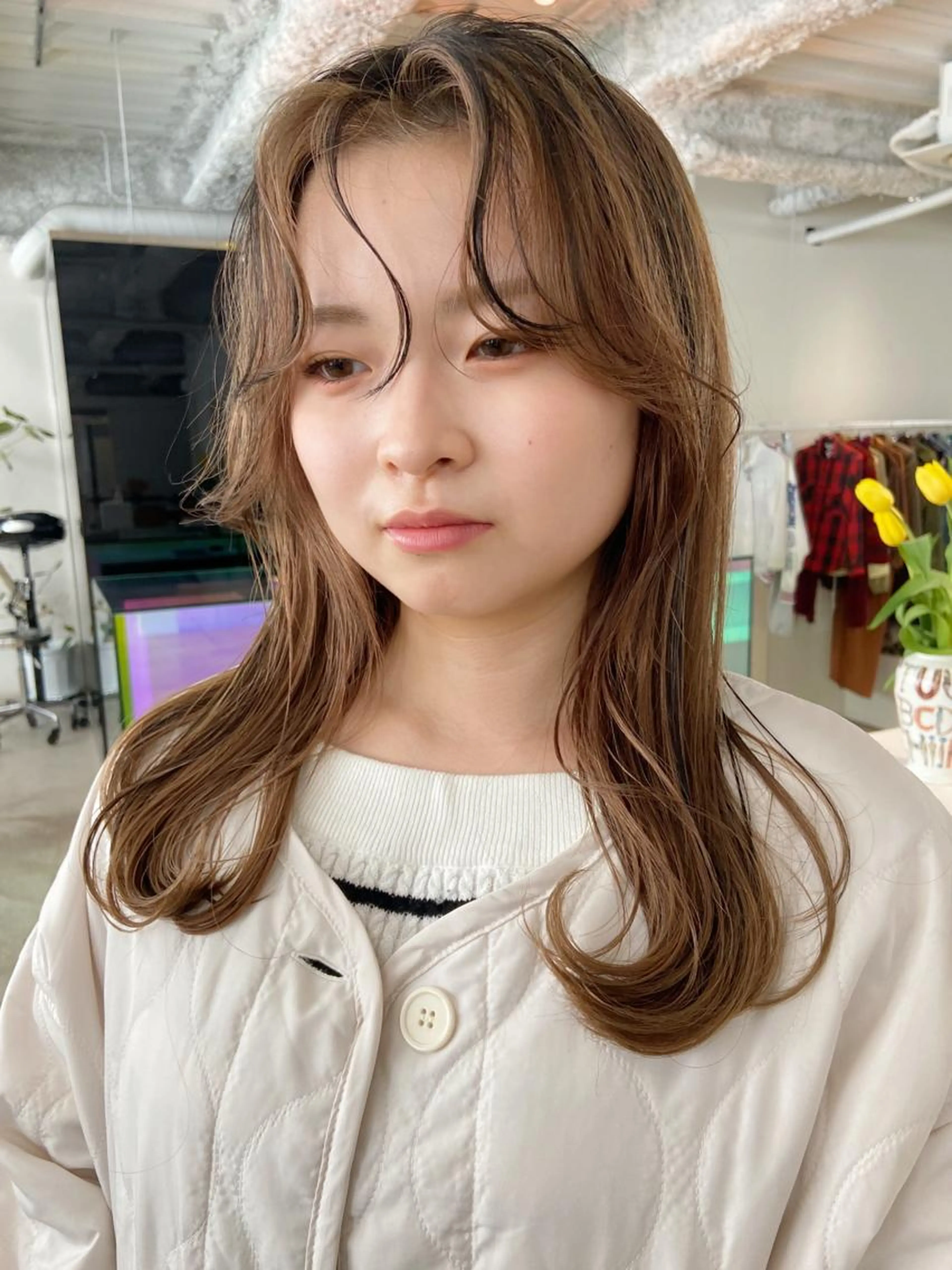 【透明感】ケアブリーチハイライトカラー【太さを選べます】の写真