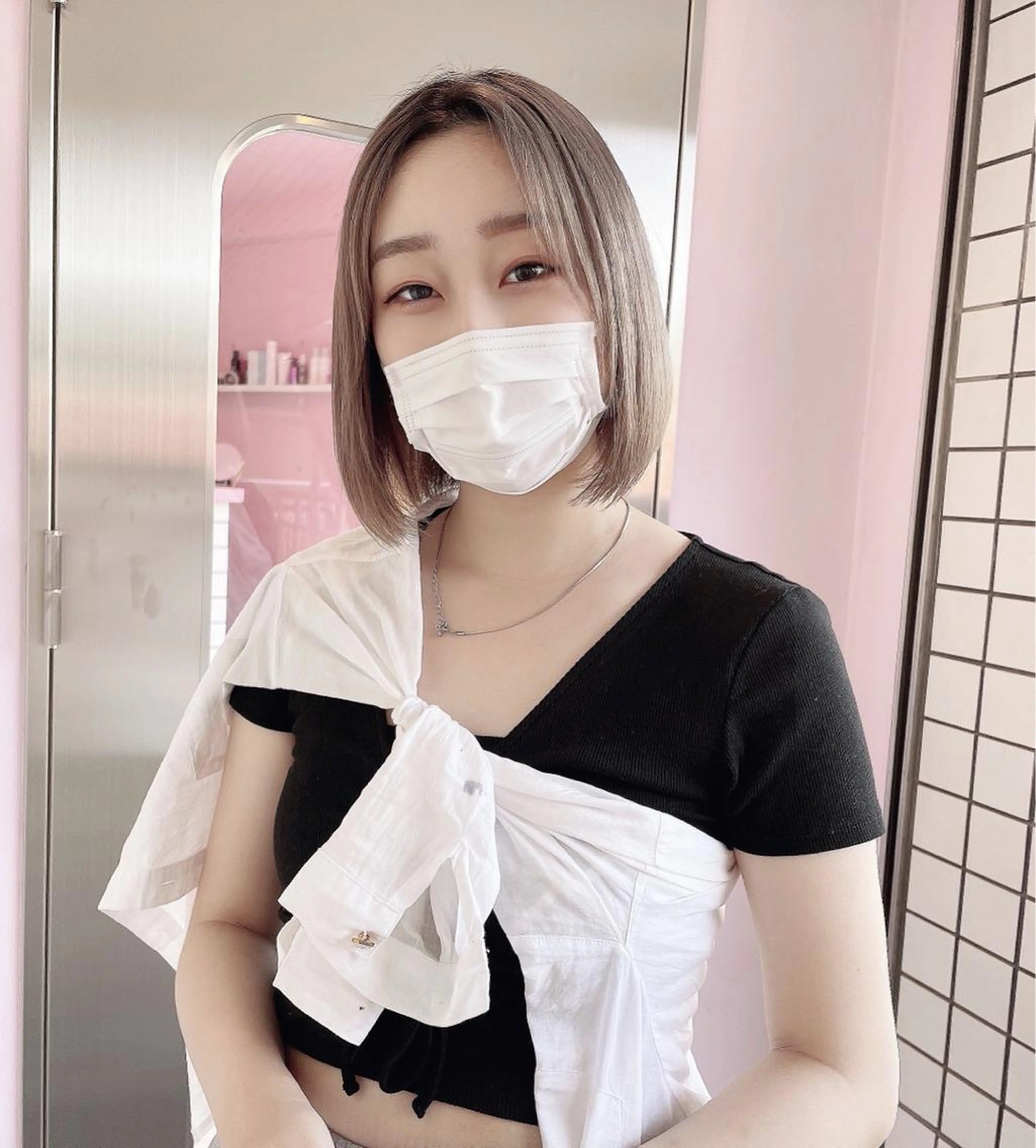 ミディアム カラー ハイトーンカラー 心斎橋/ブリーチ minamiのヘアスタイル