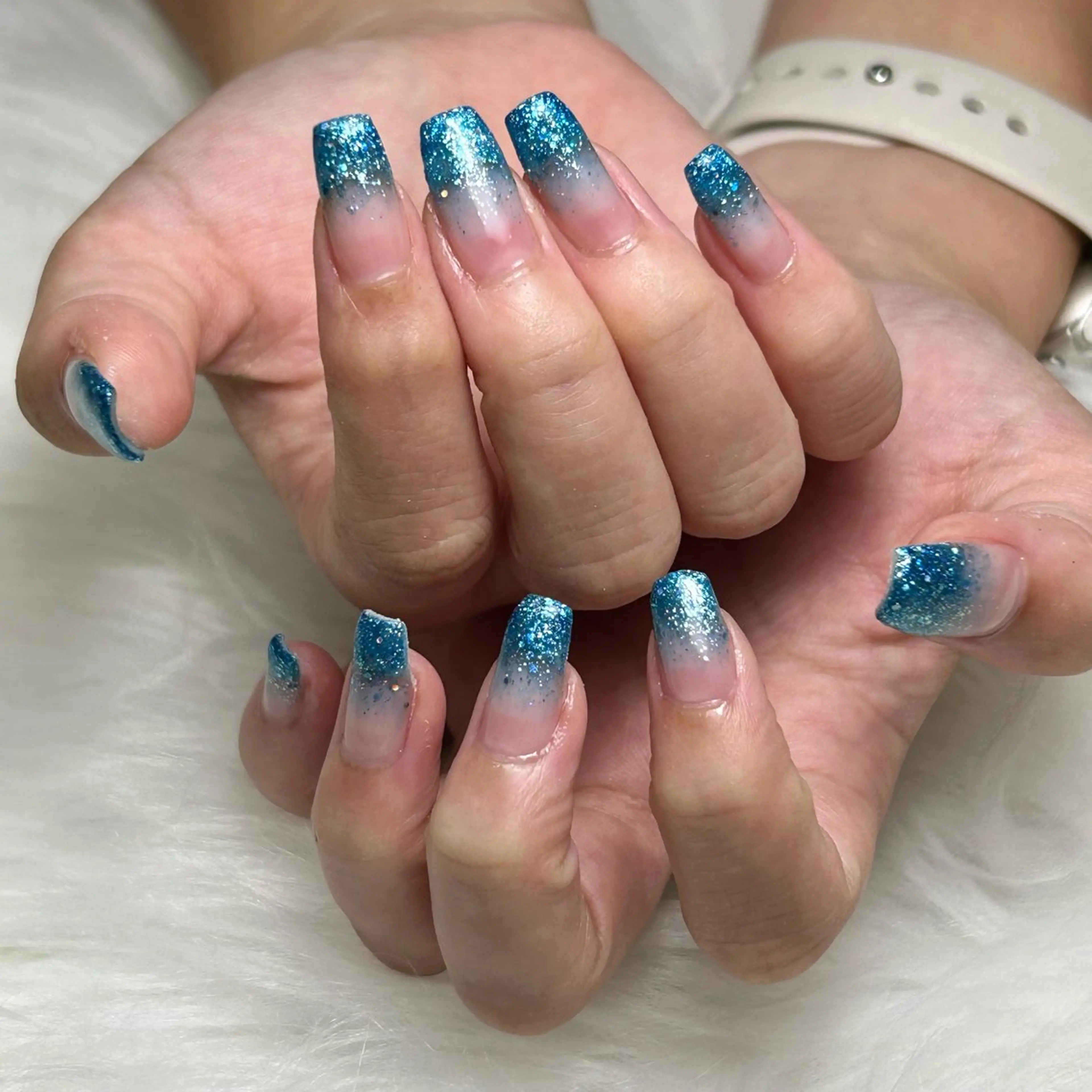 ネイル ブルー ワンカラーネイル Nailist Yuunaのネイルデザイン