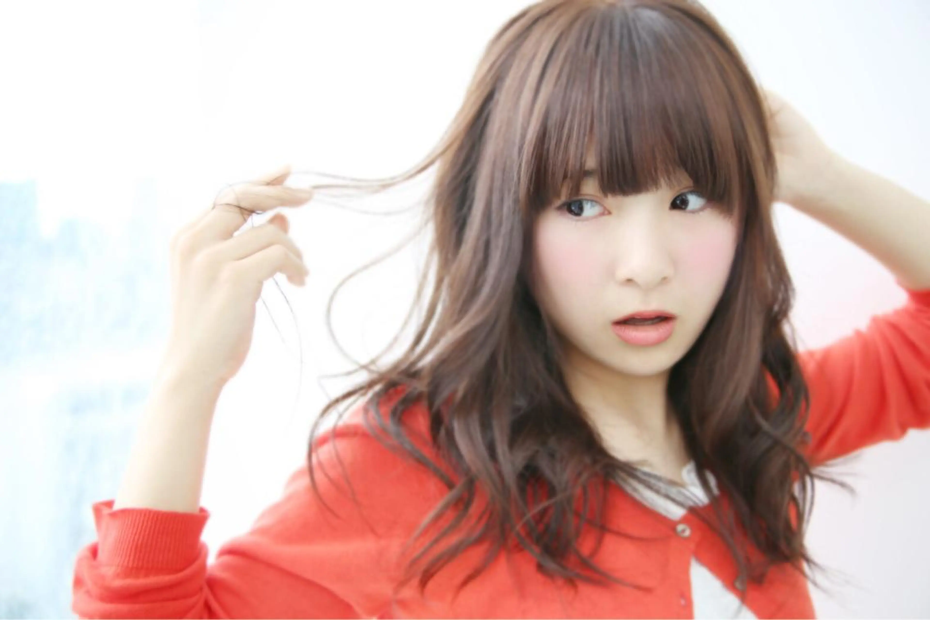 ミディアム セミロング ロング カラー ヘアアレンジ Re:ta KANZOのヘアスタイル