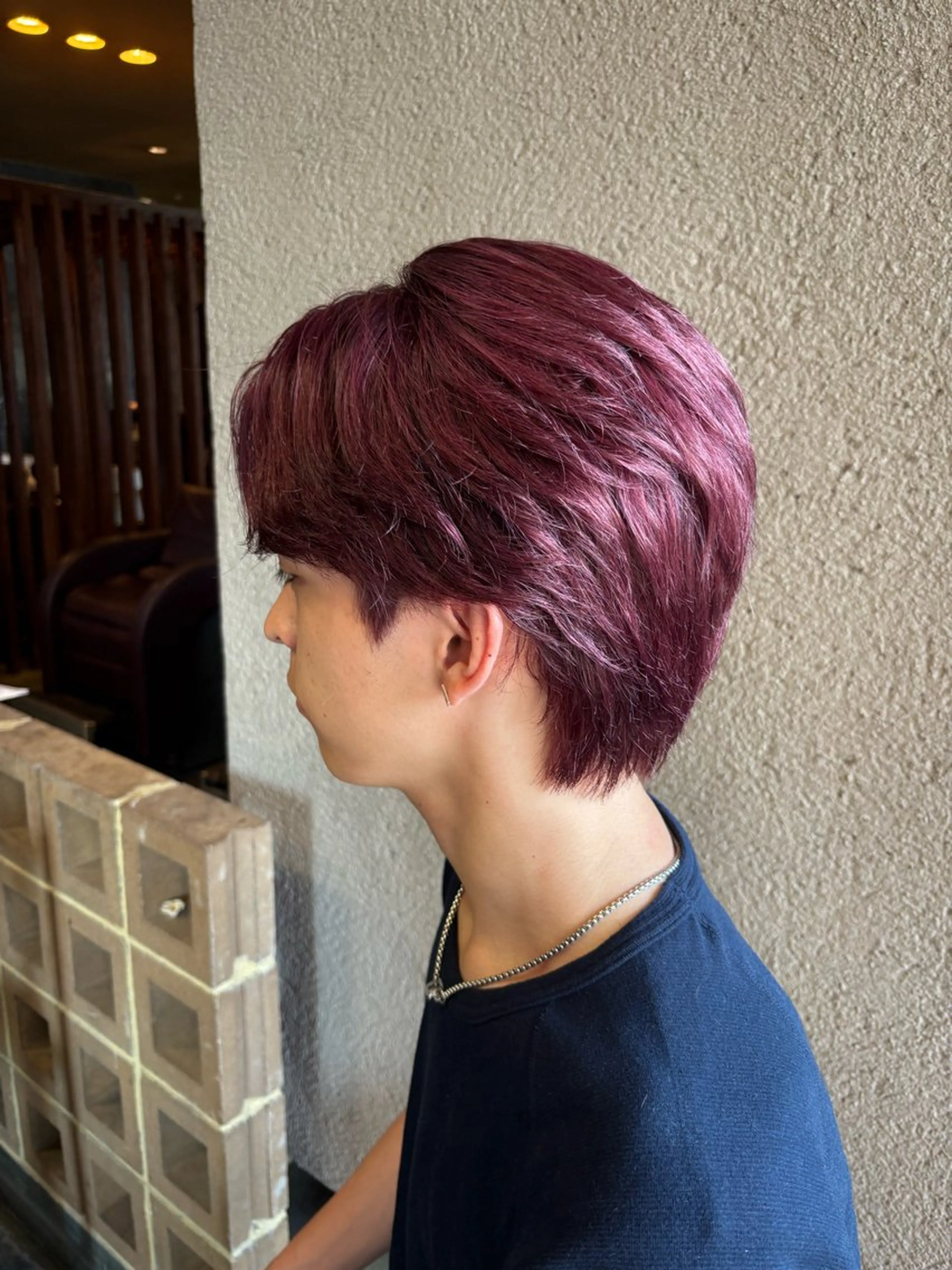 カラー メンズ ピンクカラー ピンクパープル ヘアカラー SARAJU仁川 _aya🌼のヘアスタイル