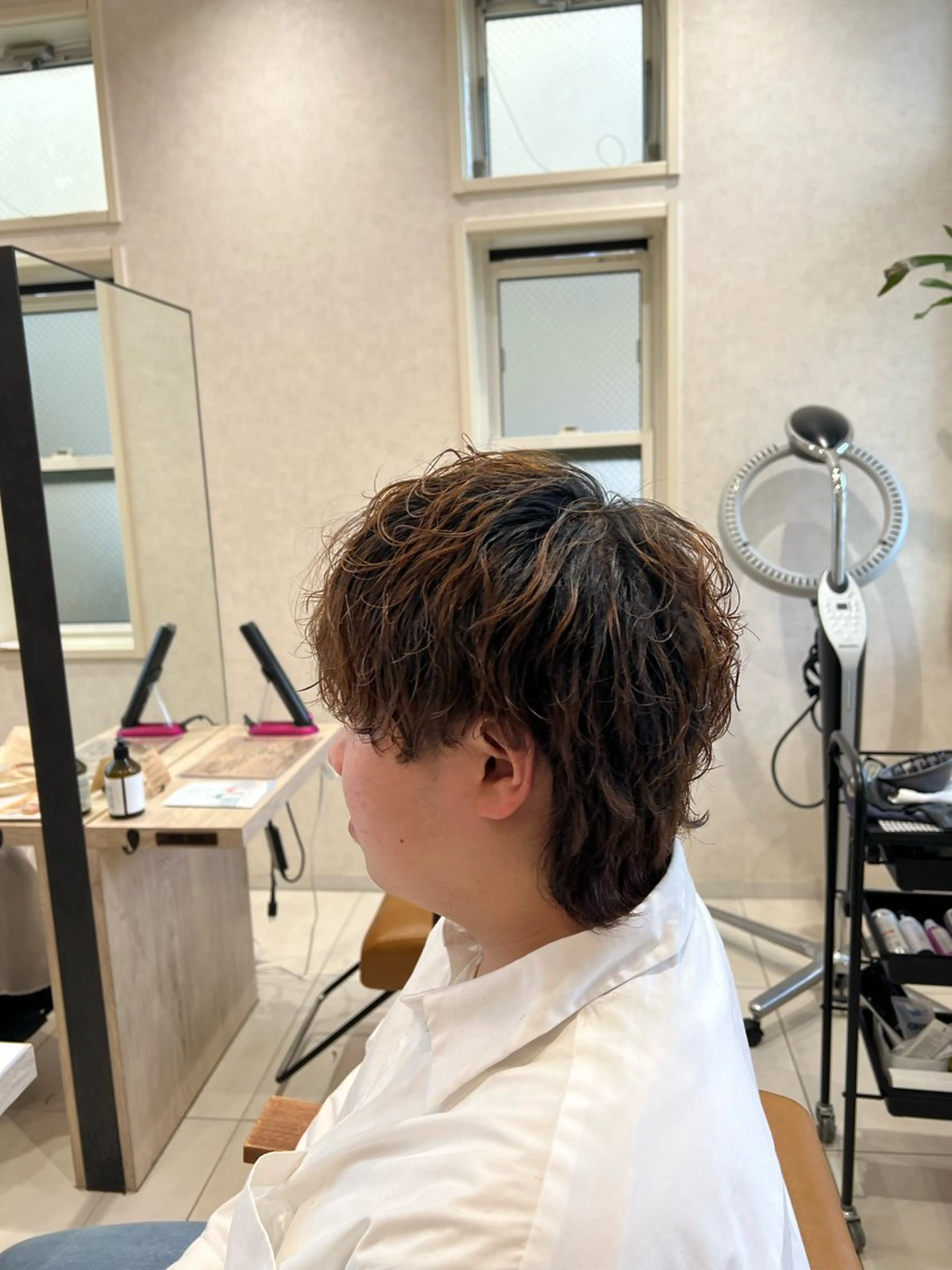 メンズ レディースショート／ パーマ/タケシ🍔のヘアスタイル