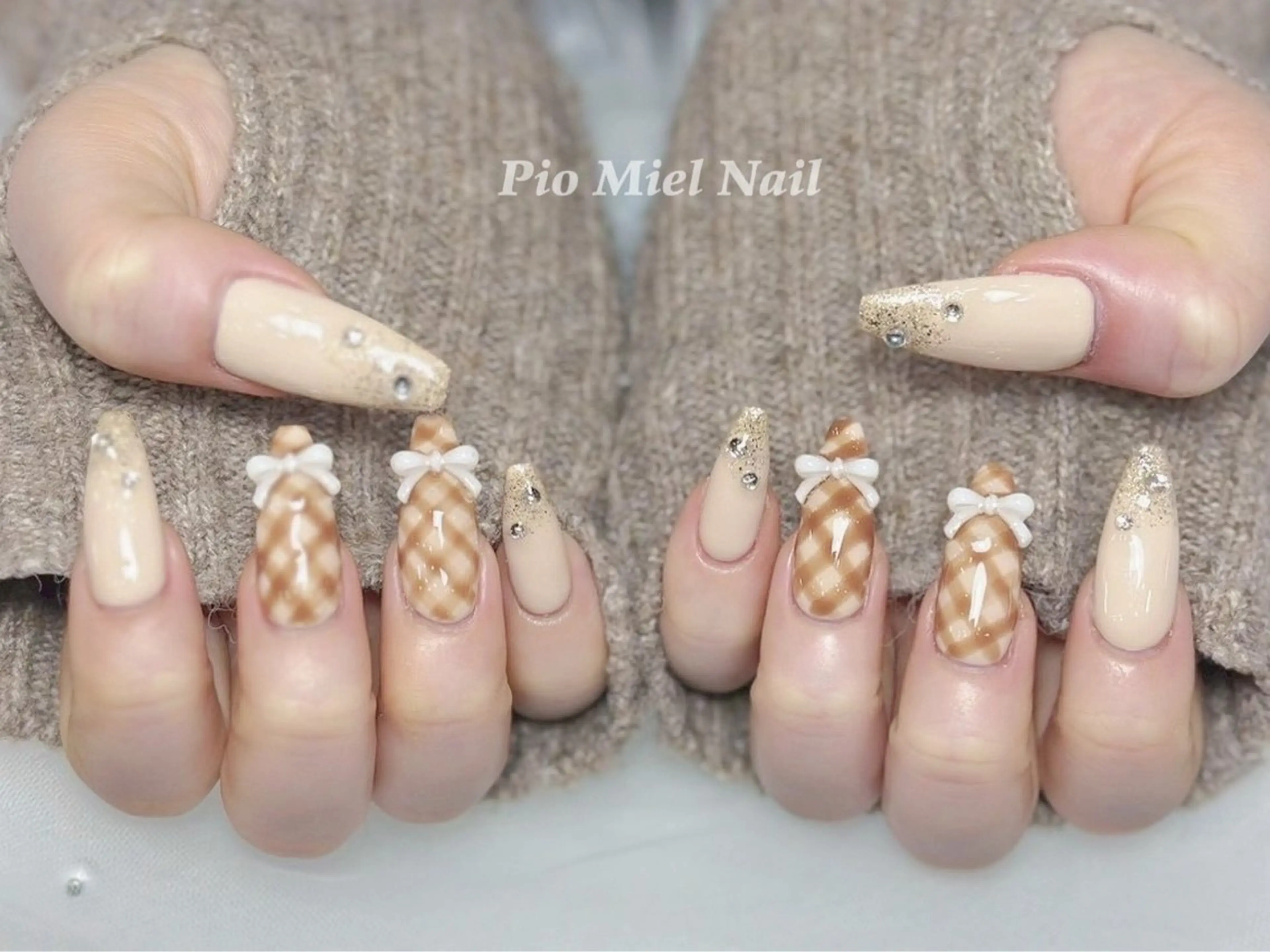 ネイル ハンドネイル HANA 長さだしのネイルデザイン