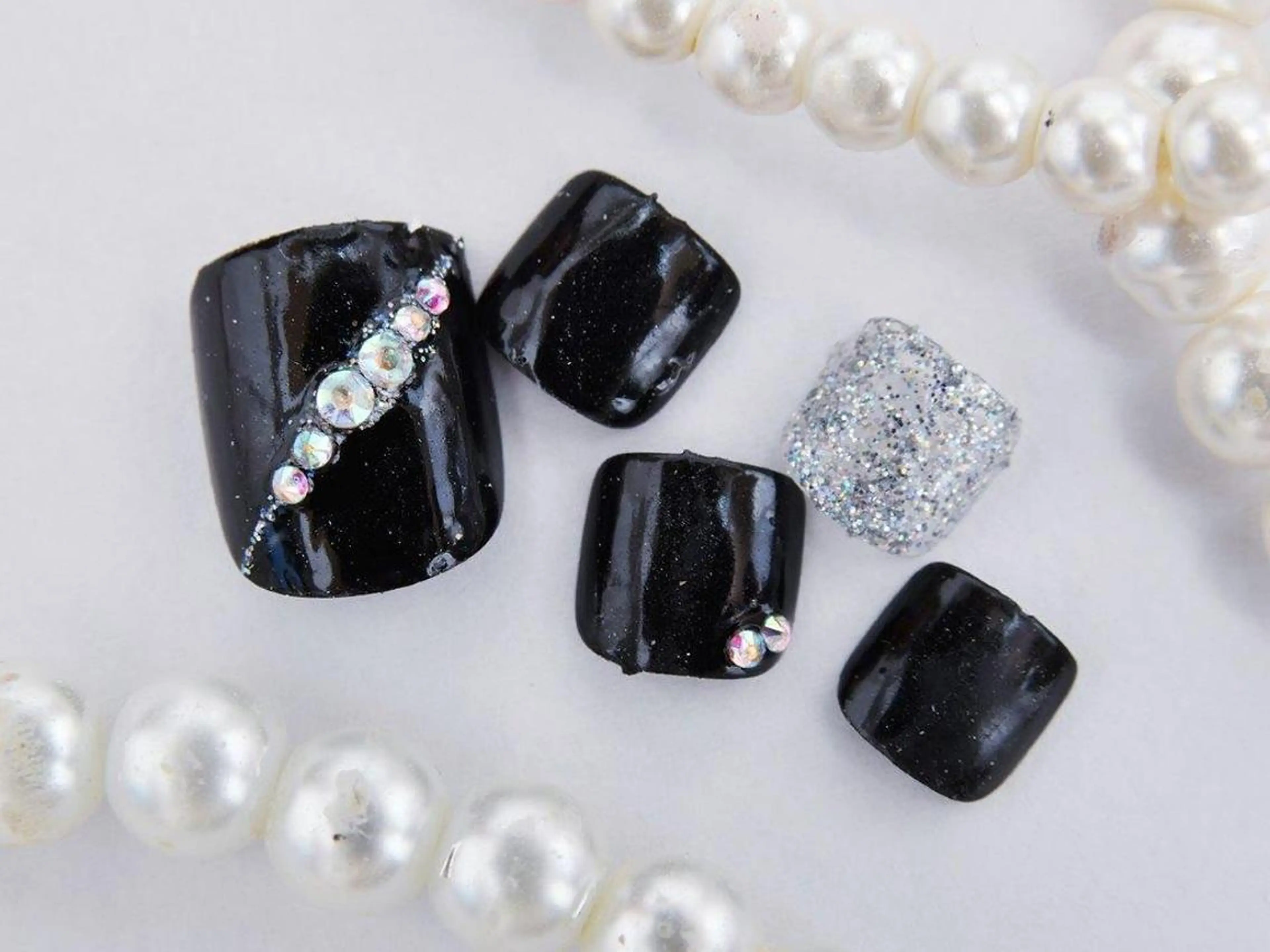 ネイル 桜ネイル フラッシュネイル フットネイル ジェルネイル キラキラネイル Tiary Nail Yのネイルデザイン