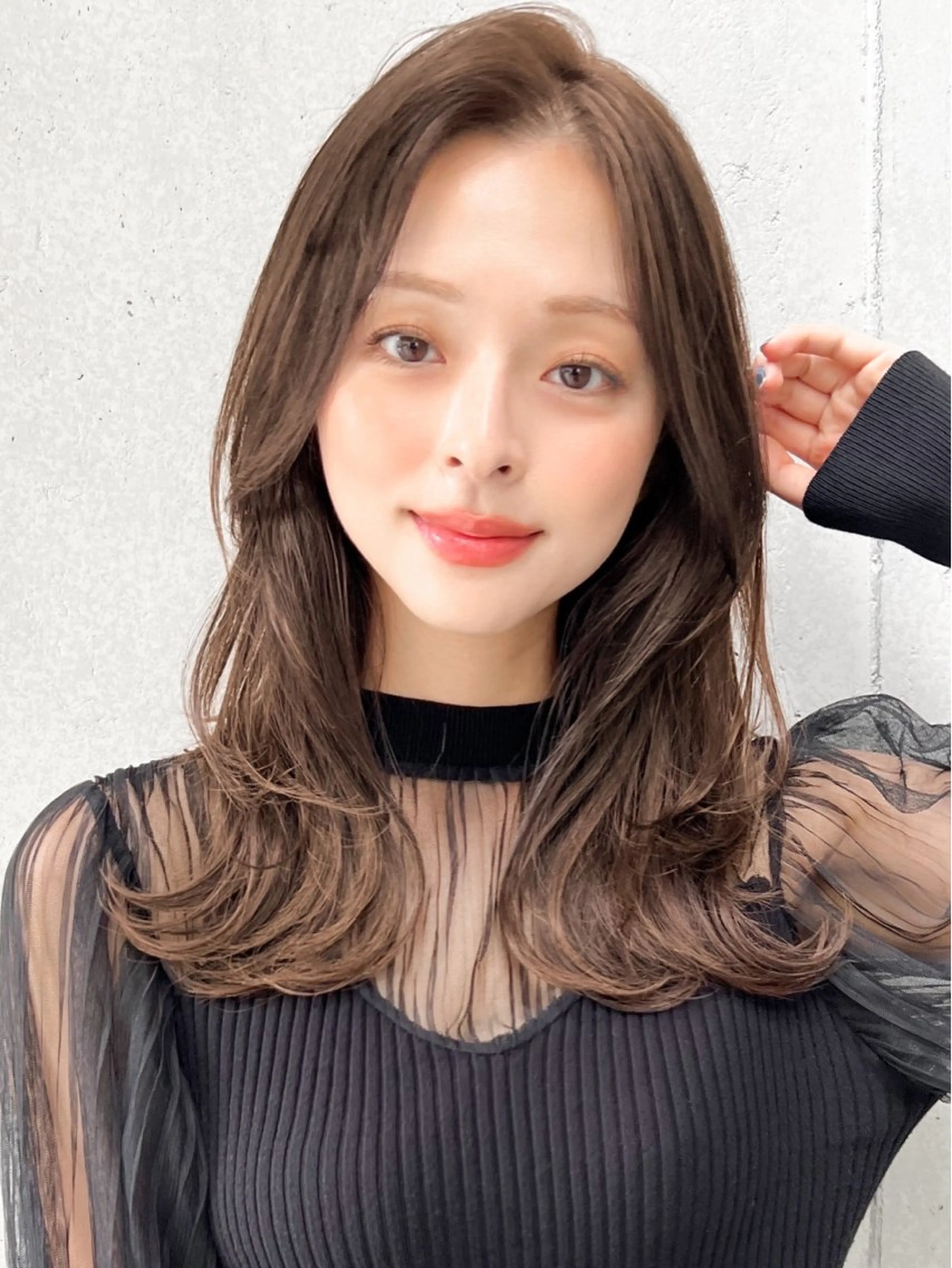 ミディアム 木村 賢人のヘアスタイル