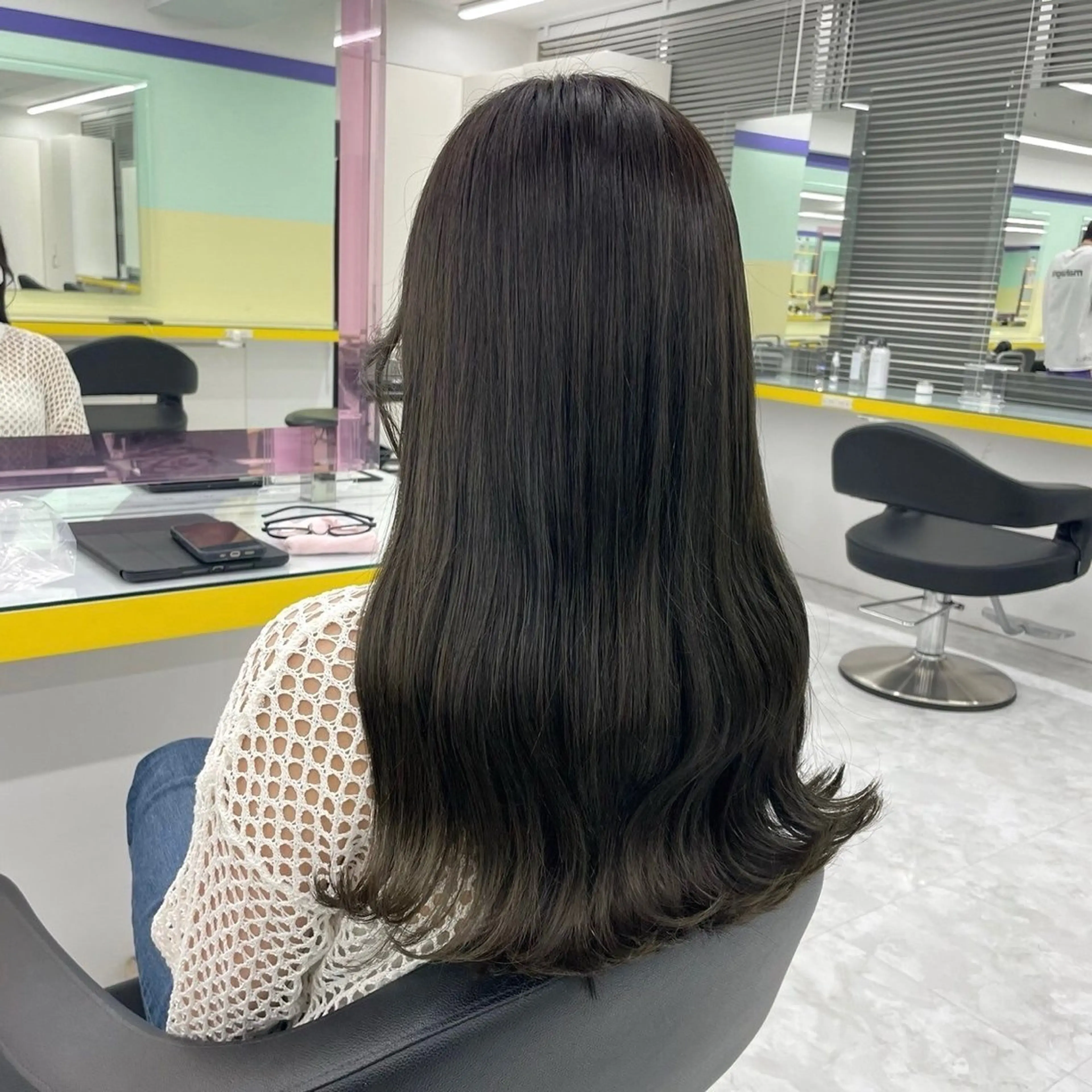 ロング カラー ヘアアレンジ Ryo横浜韓国ヘア/ 曲がる縮毛矯正特化のヘアスタイル