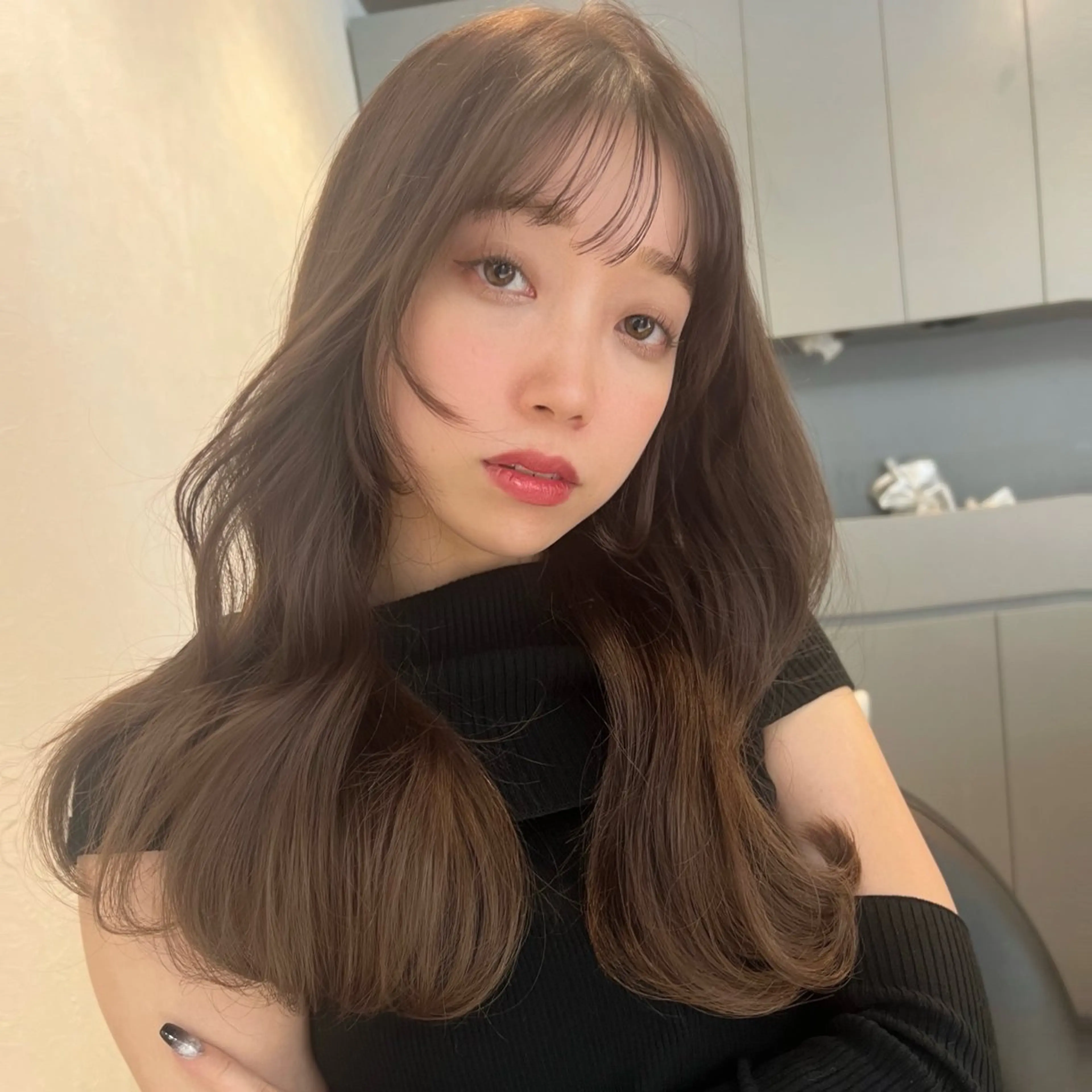 セミロング 韓国モテhair🍑 momoのヘアスタイル