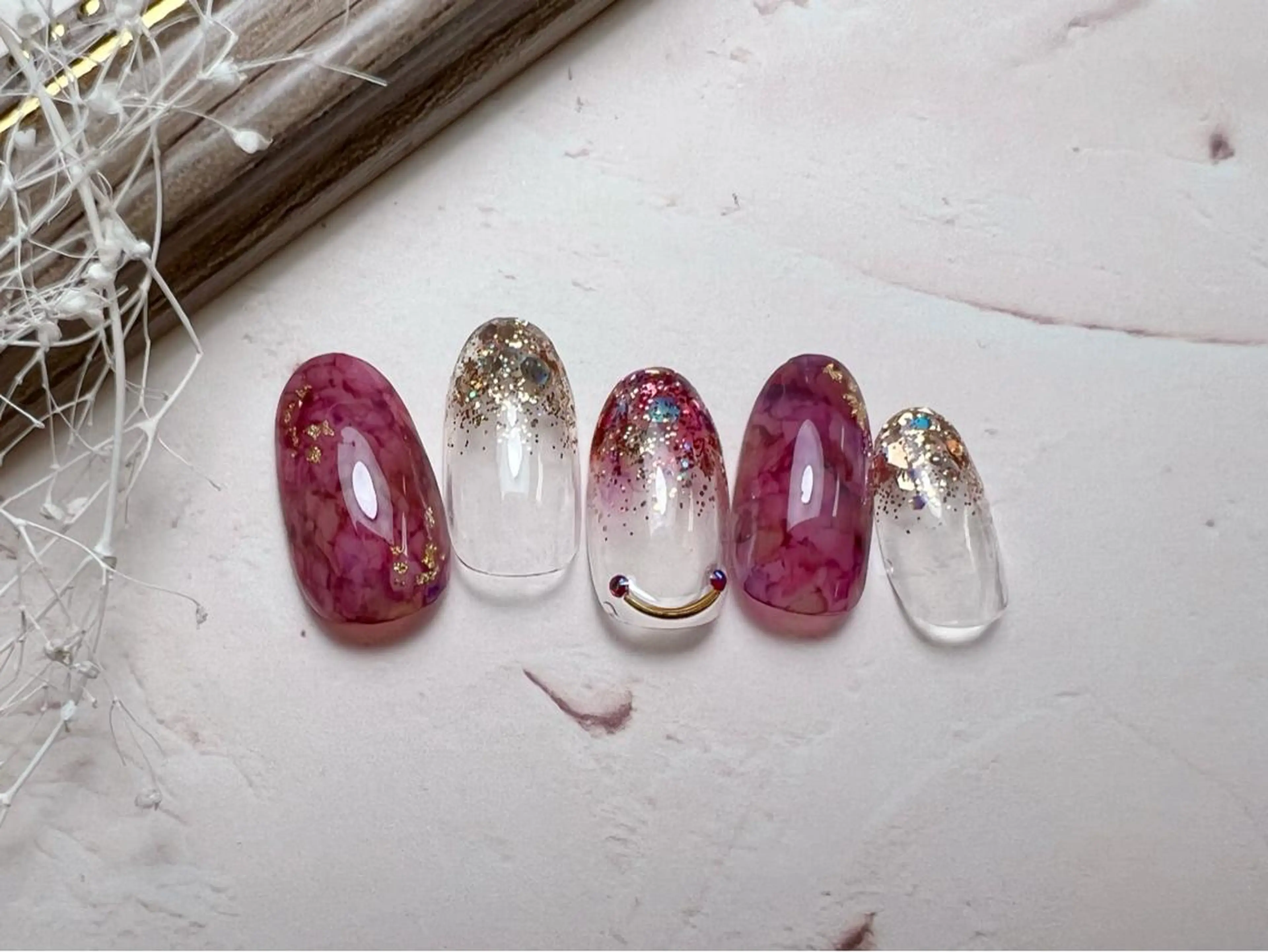 ネイル ハンドネイル ネイルPetit Ribbonのネイルデザイン