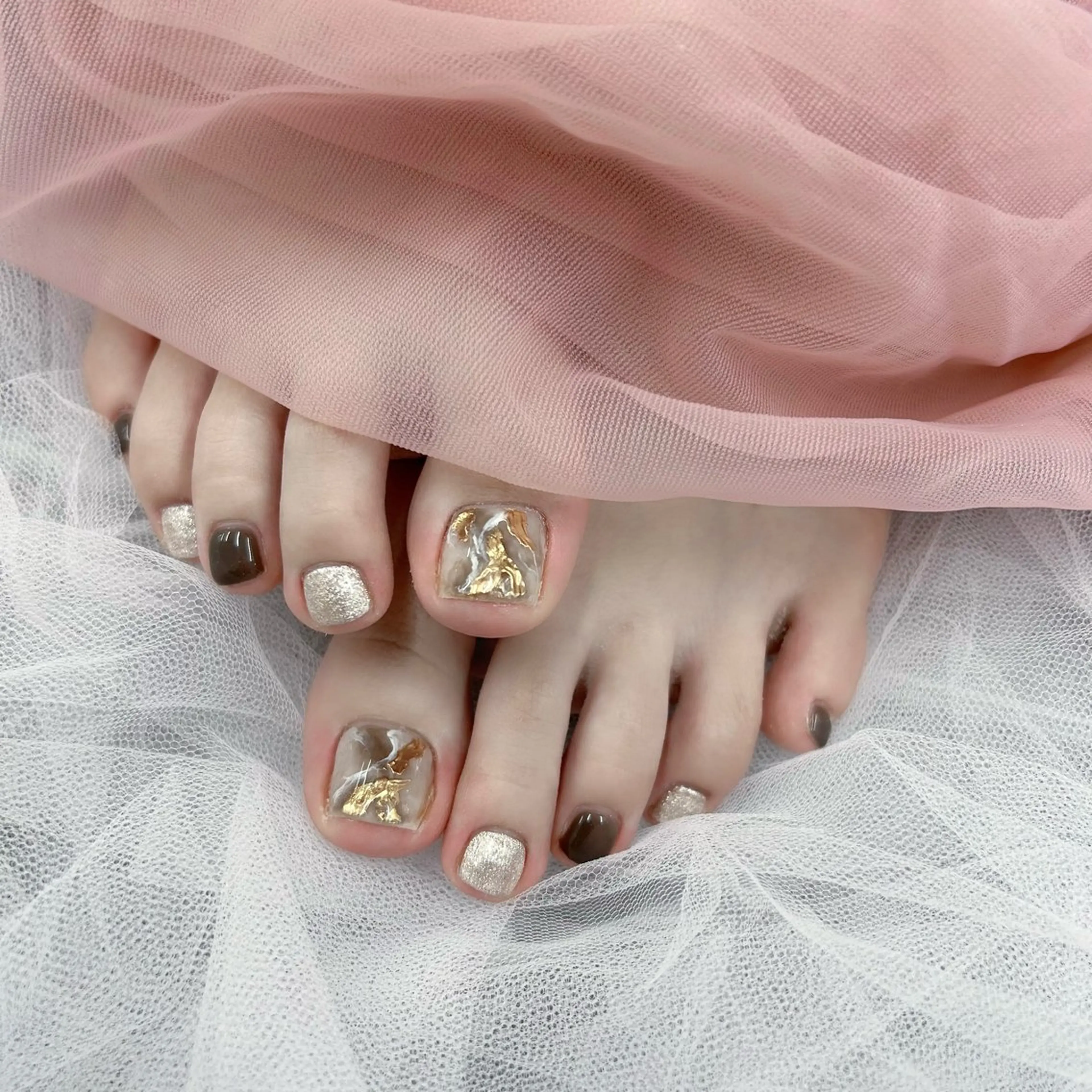 オフ込🎀定額フットネイル🍓〈パラジェル/バイオ/八王子〉の写真