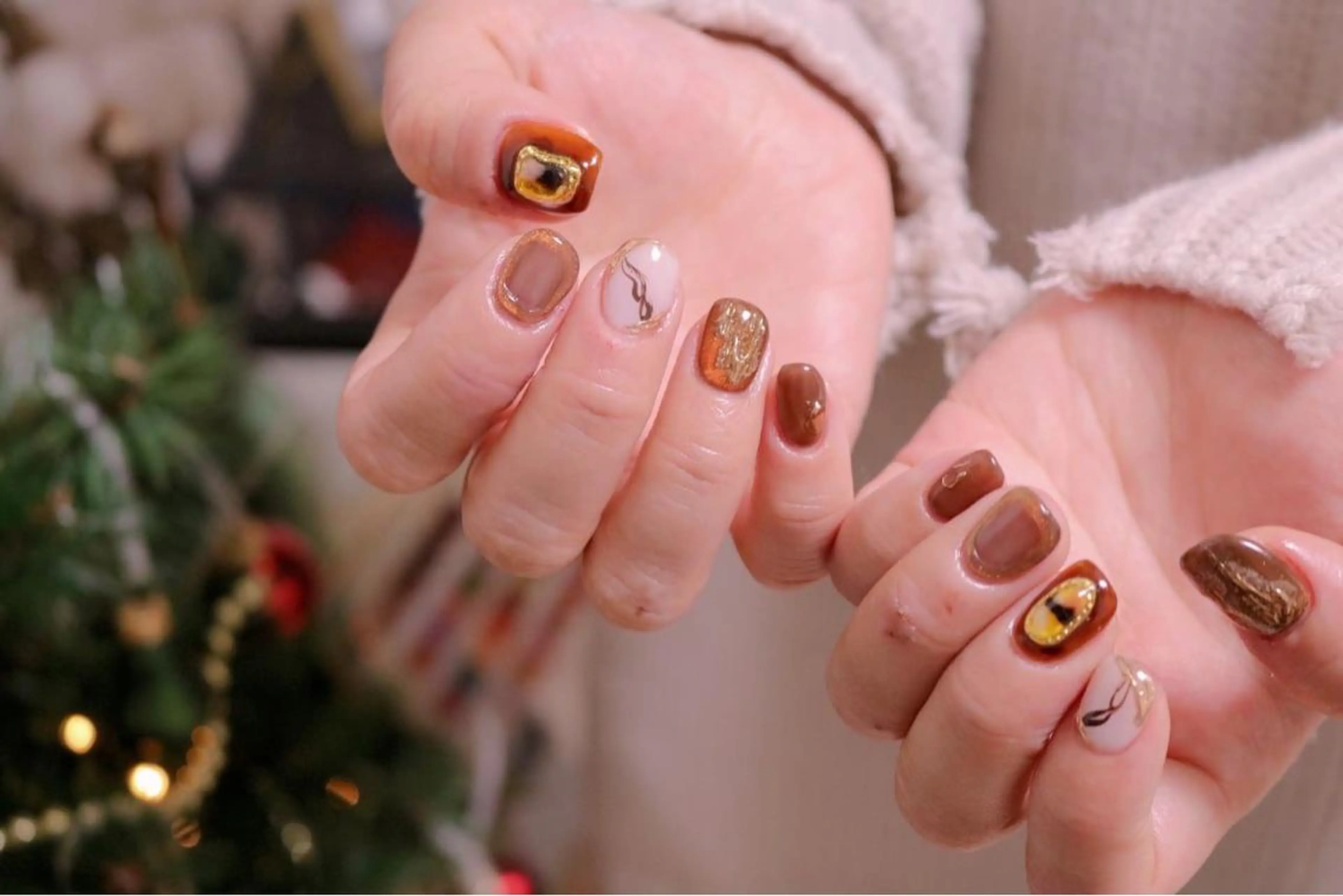 ネイル オーロラネイル 長さ出し ジェルネイル 韓国ネイル 持ち込み ハンドネイル MH Nailのネイルデザイン