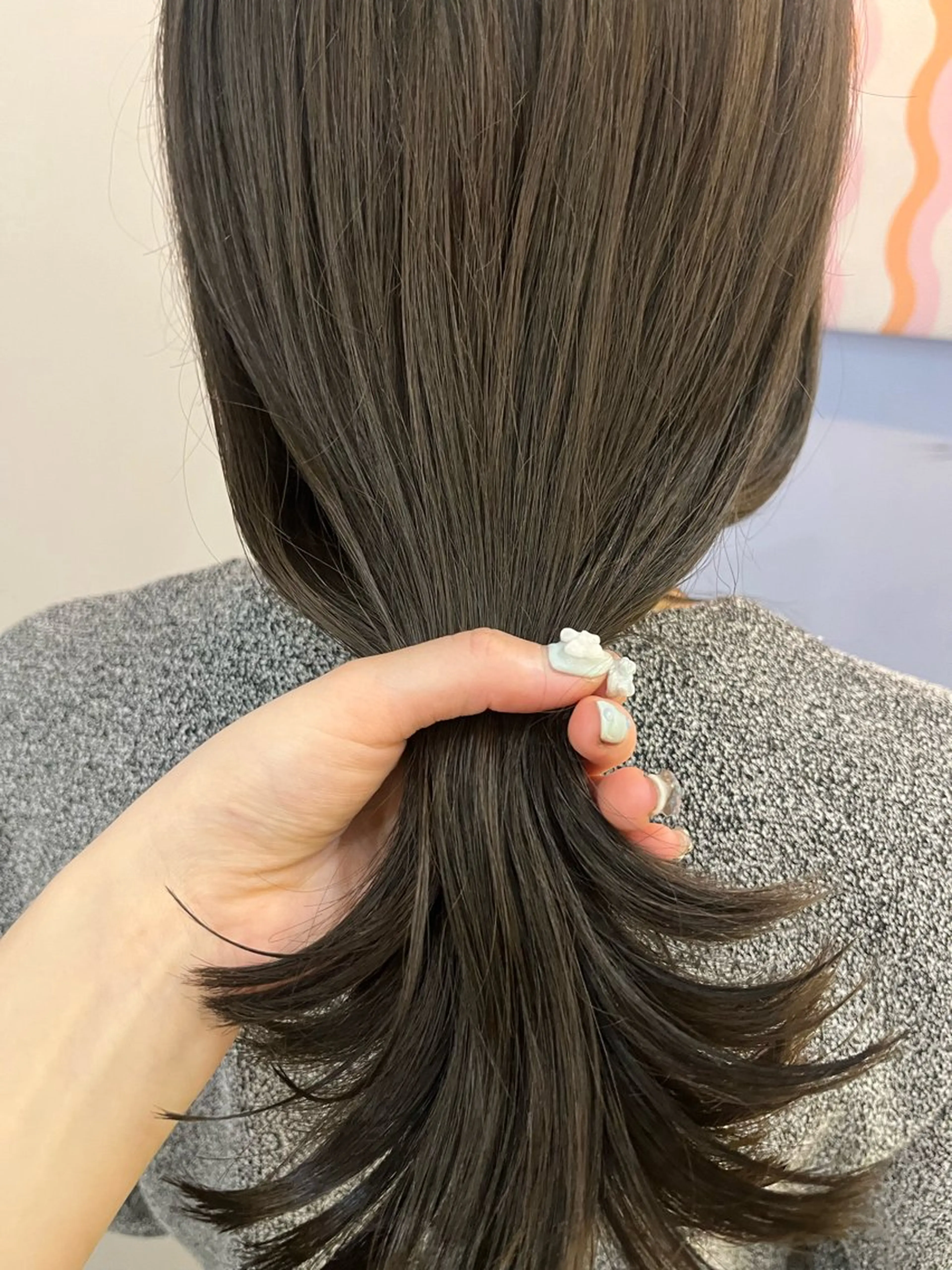 セミロング カラー ベージュカラー オリーブベージュ カラーモデル募集🦕 mikuのヘアスタイル