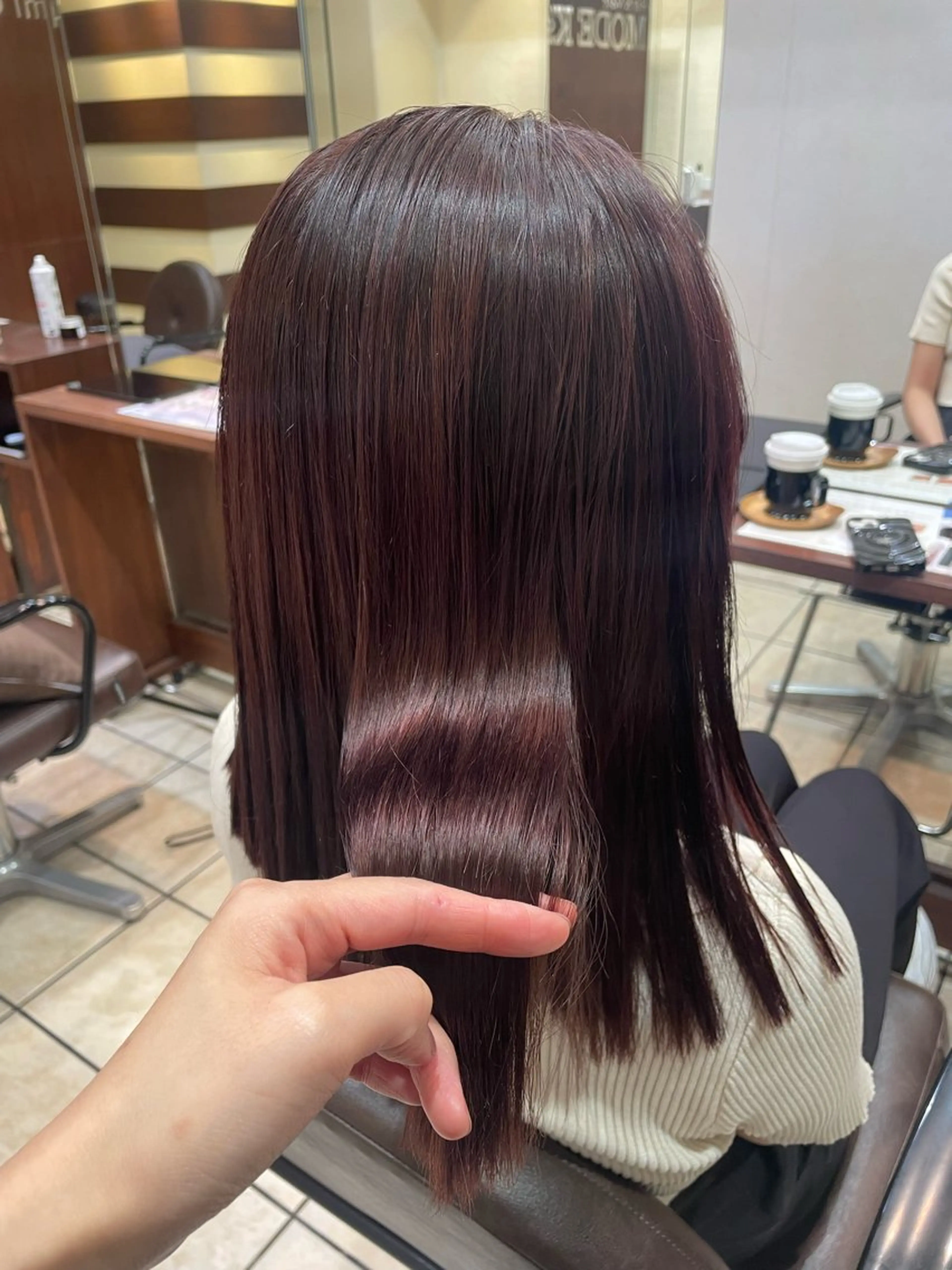 カラー ヘアカラー 桑田 新菜のヘアスタイル