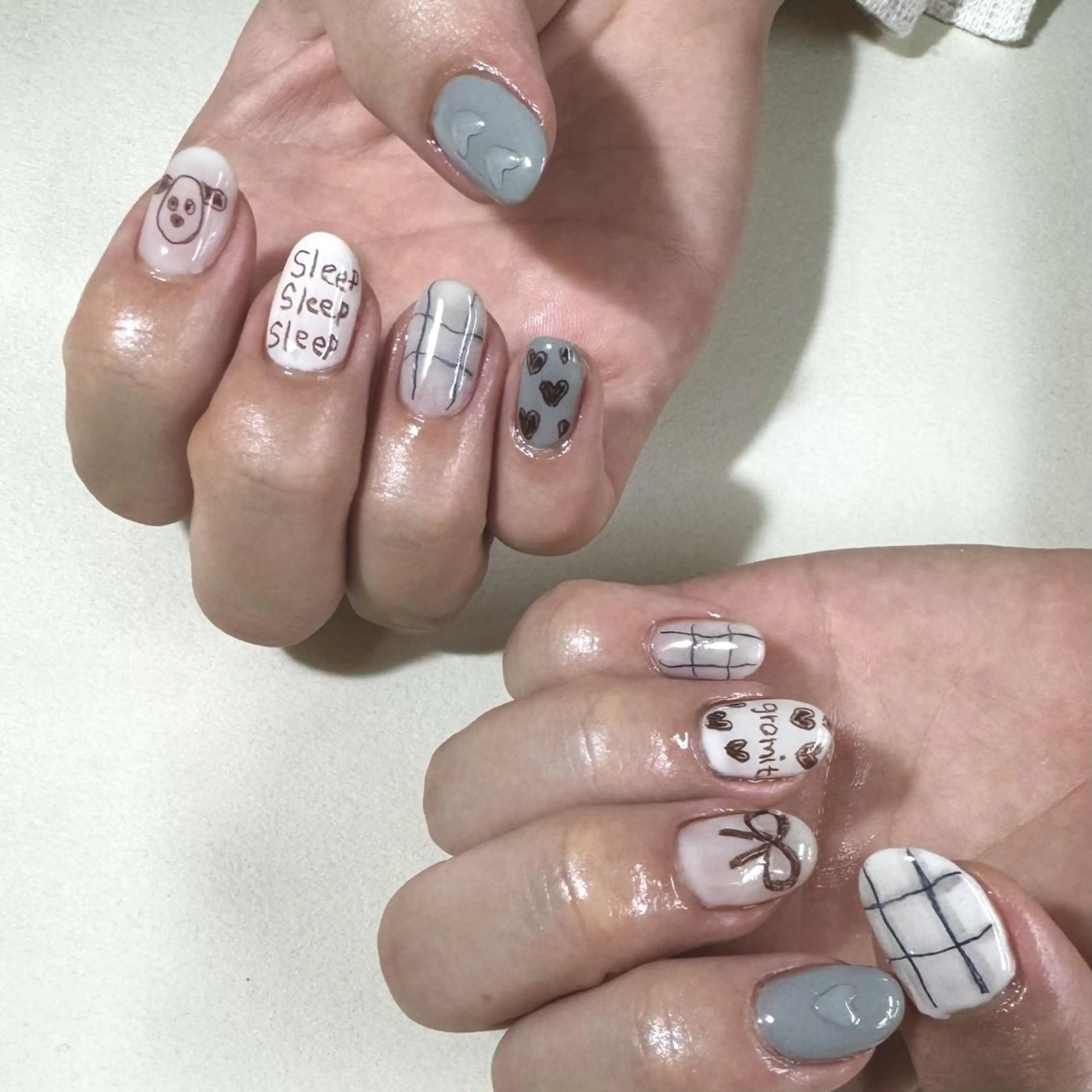 ネイル ジェルネイル 韓国ネイル ニュアンスネイル ワンホンネイル nailstudio eviz新宿店のネイルデザイン