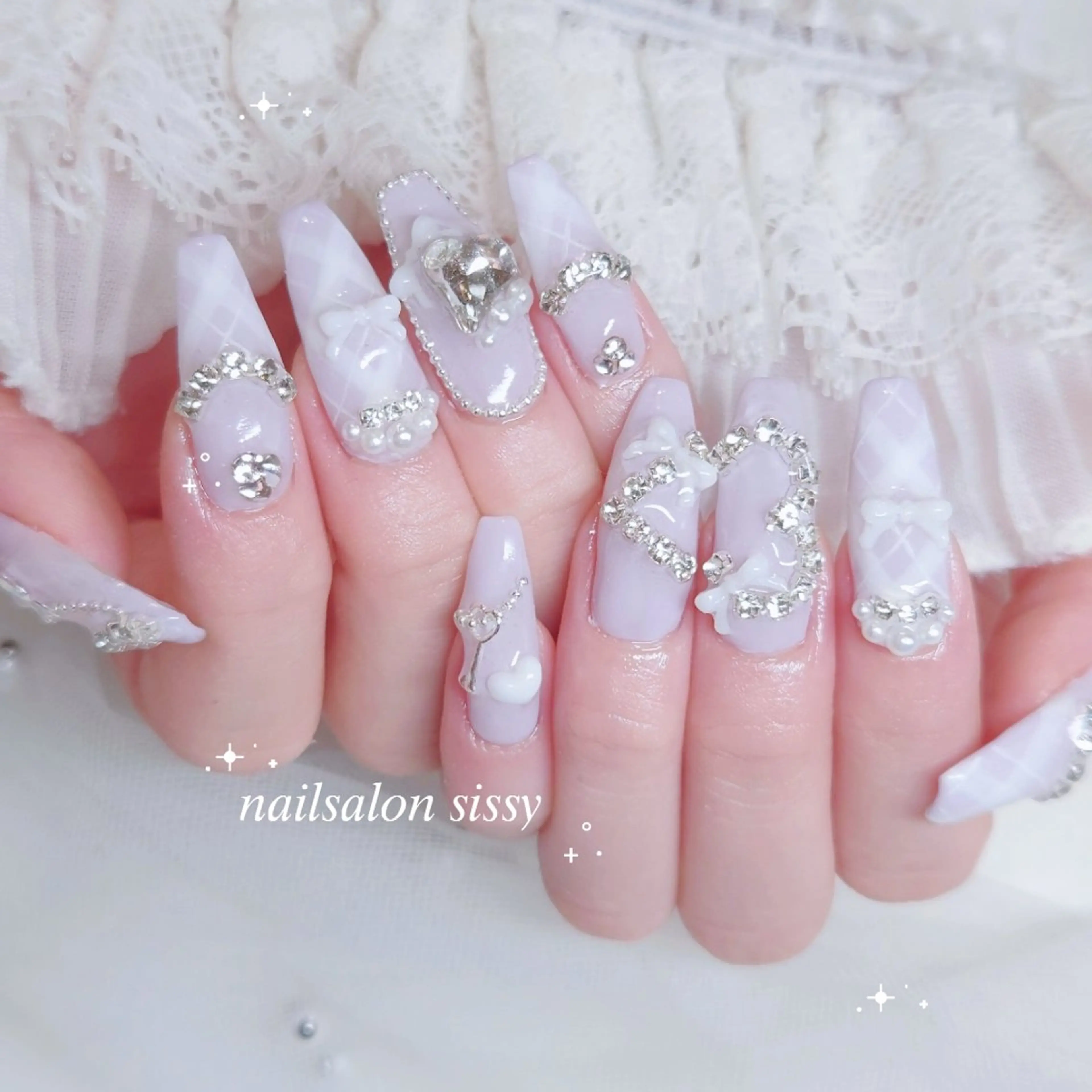 ネイル ハート 春ネイル ハンドネイル nailsalon sissy所属・sissy hatsuneのネイルデザイン