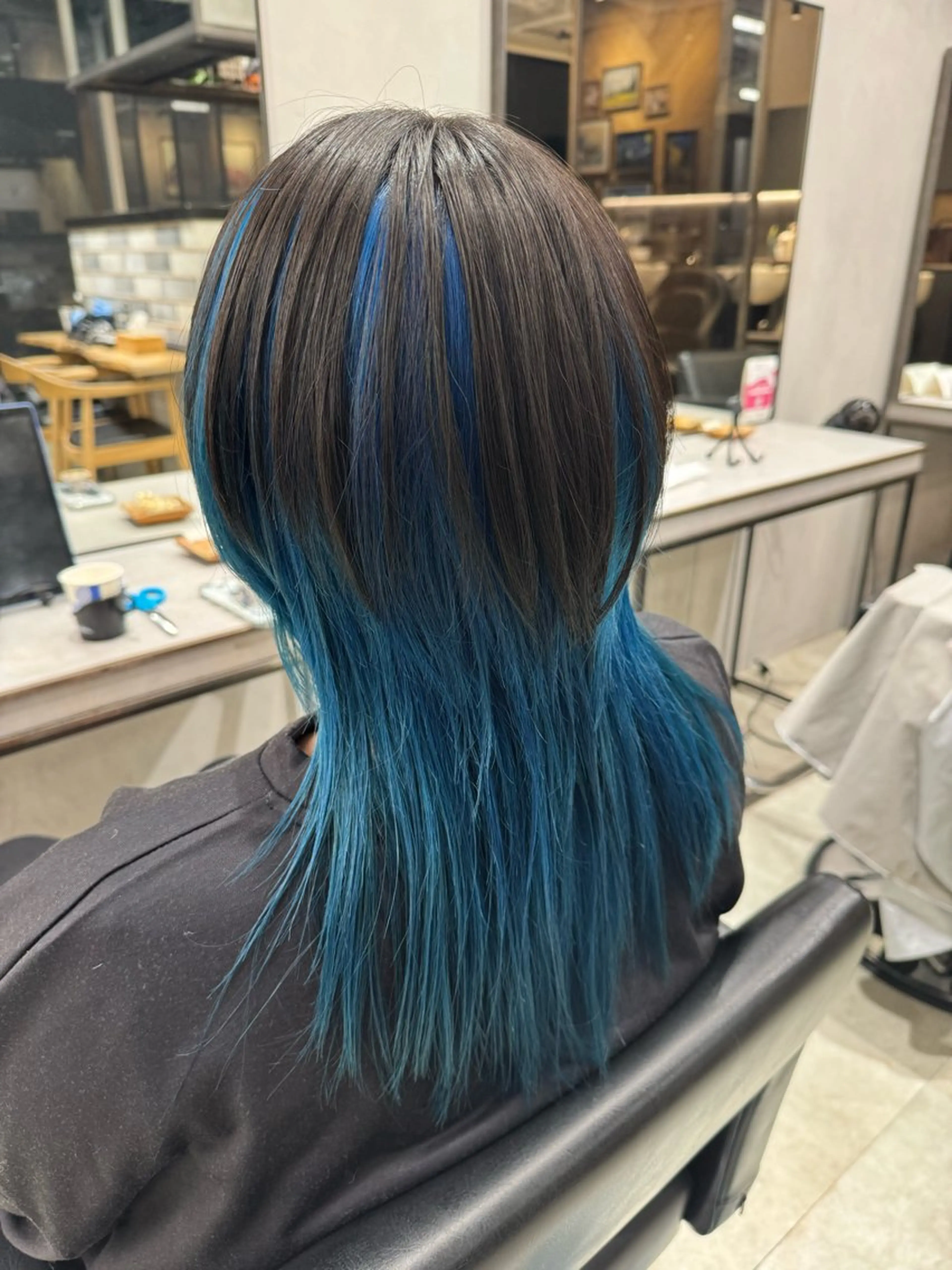 ロング カラー ロング ウルフカット カット ヘアカラー トリートメント 透明感カラー✨艶髪 制作🌱山根あゆみのヘアスタイル