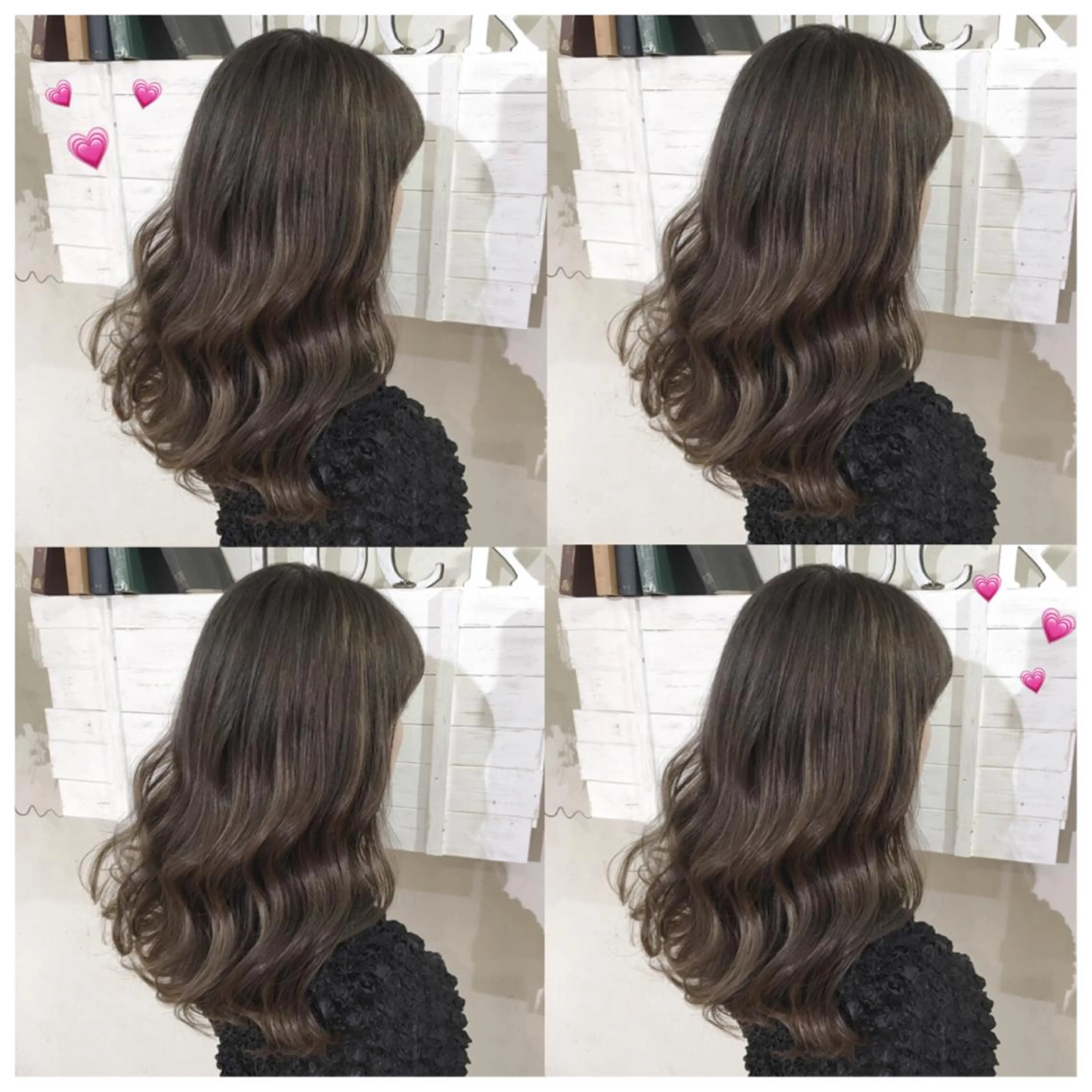 ロング カラー ブリーチ グレージュ ハイライトカラー パープルカラー パープルグレージュ 韓国ヘア得意❤︎森澤 悠佳のヘアスタイル