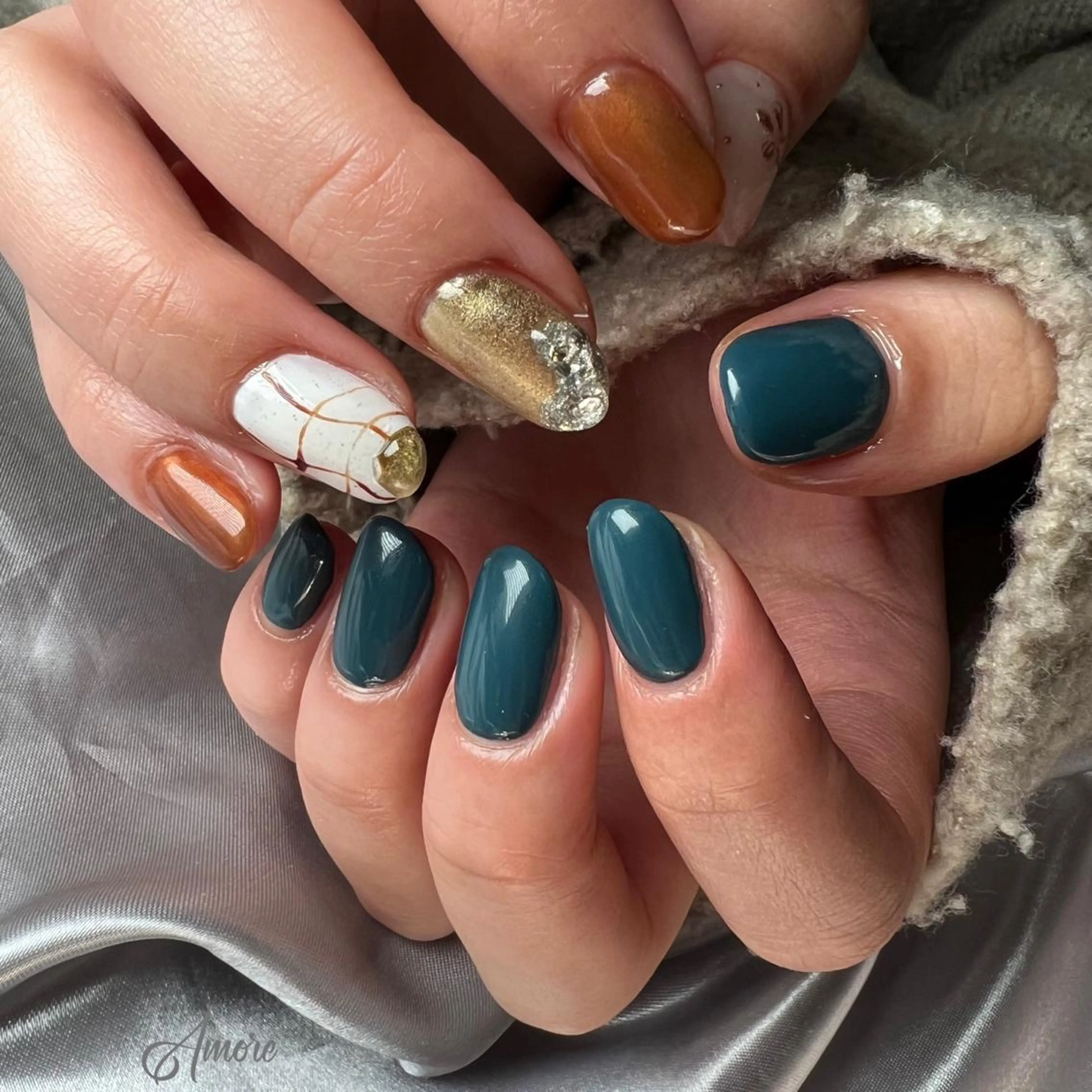 ネイル ジェルネイル 韓国ネイル ミラーネイル オフィスネイル パラジェル You kyehwaのネイルデザイン