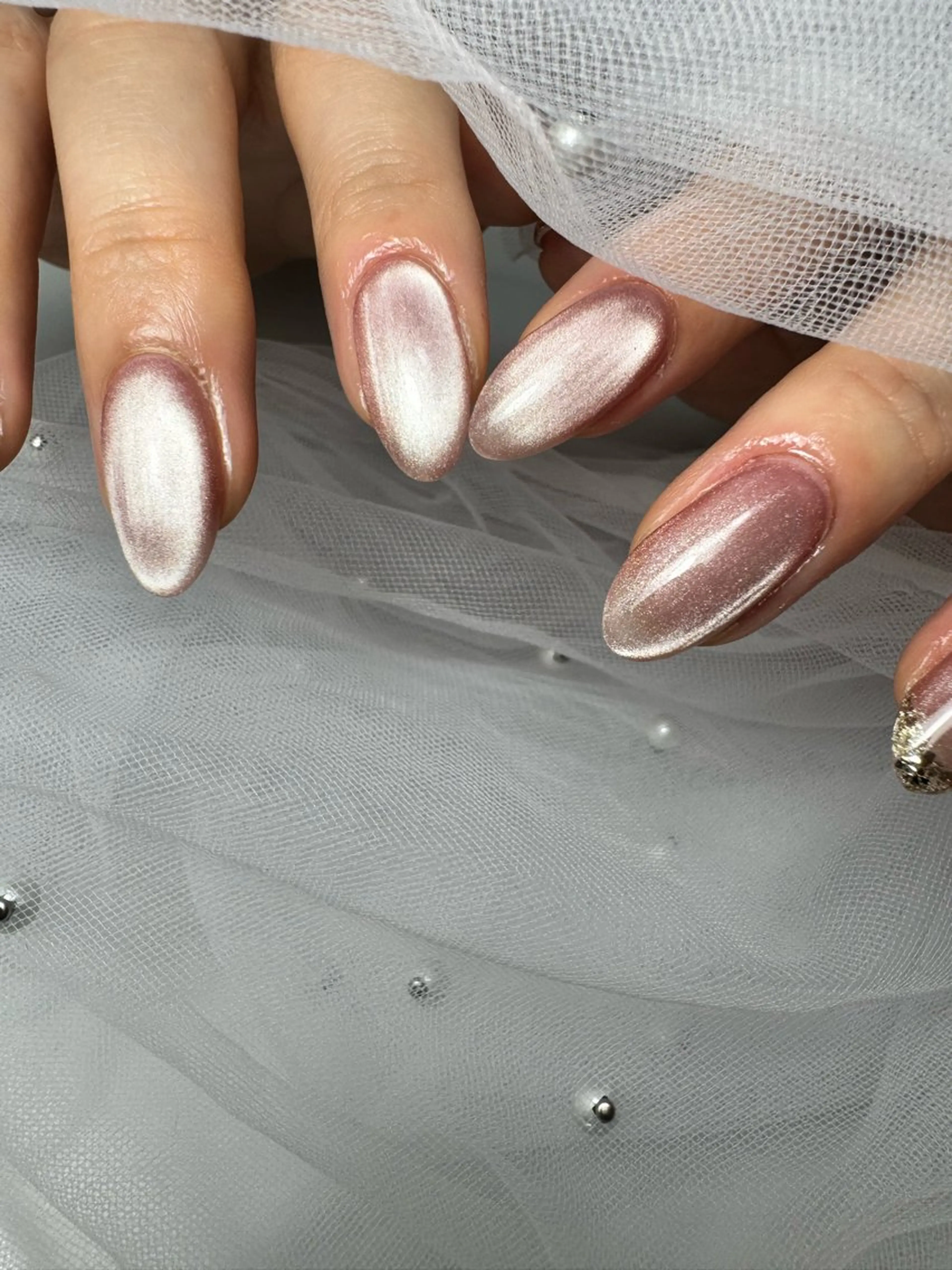 ネイル マグネットネイル ハンドネイル 白日-hakubi nail-のネイルデザイン