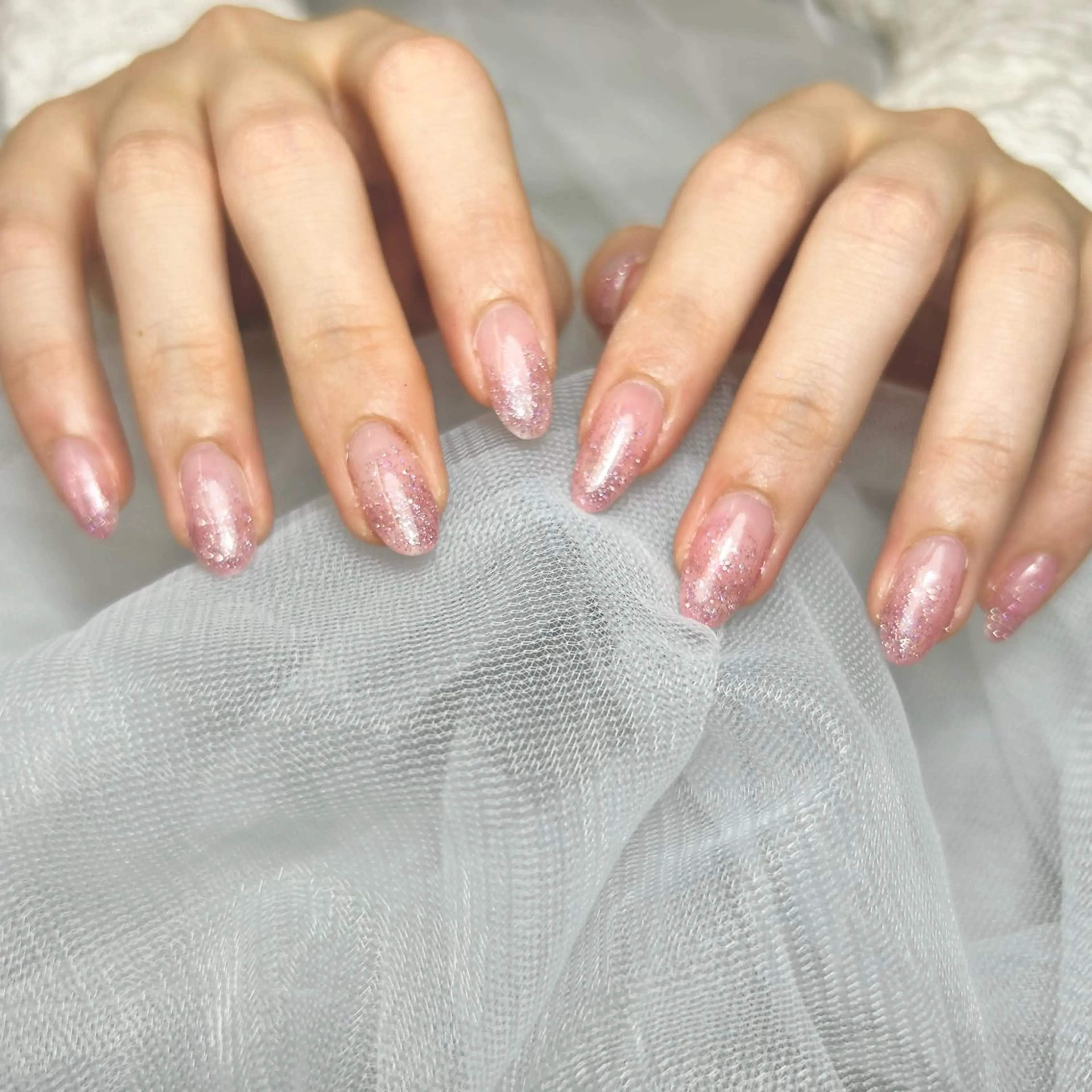 ネイル グラデーション ラメ(グリッター) ラメグラデーション Le Chat ASUKAのネイルデザイン