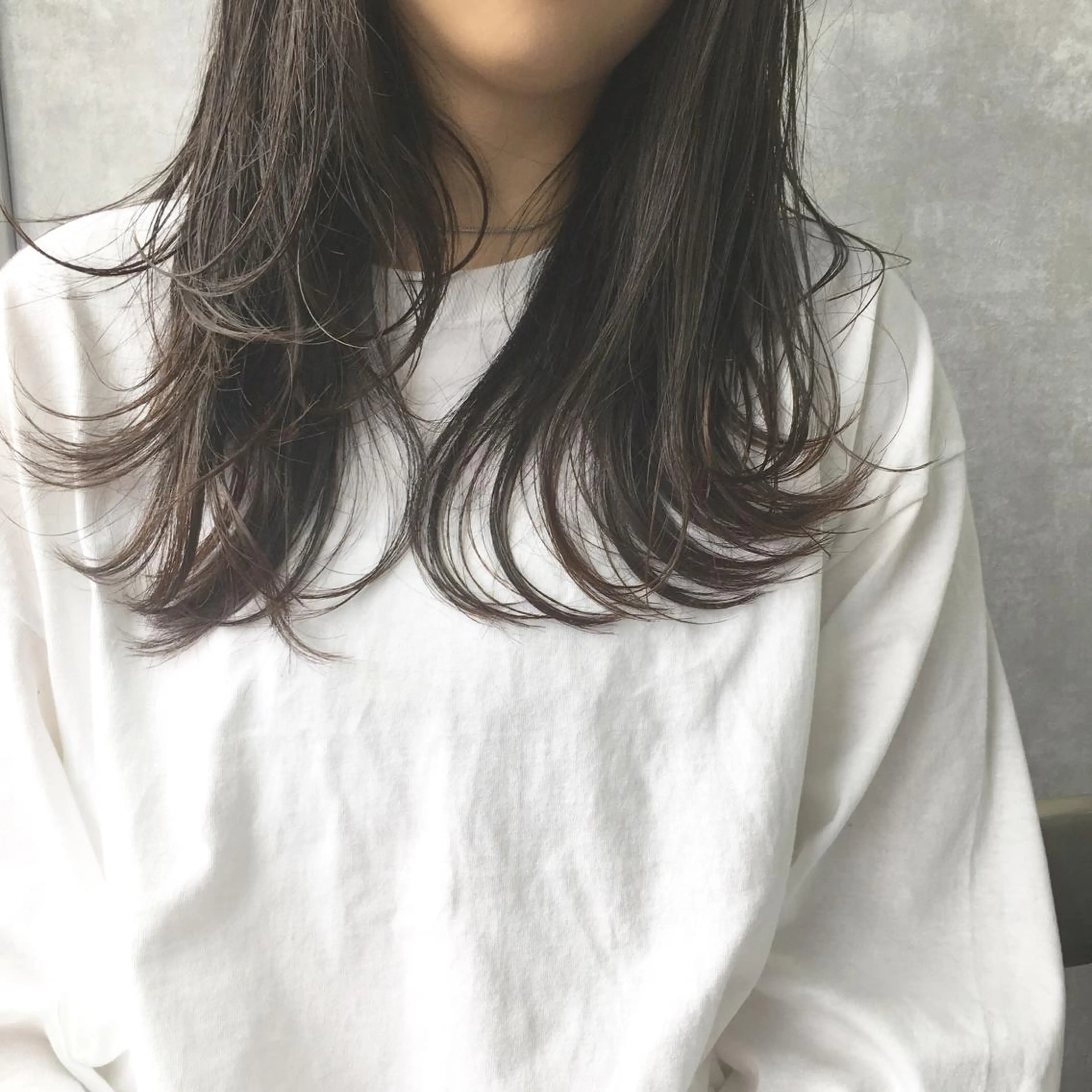 セミロング カラー レイヤーカット BLend 渋谷のヘアスタイル
