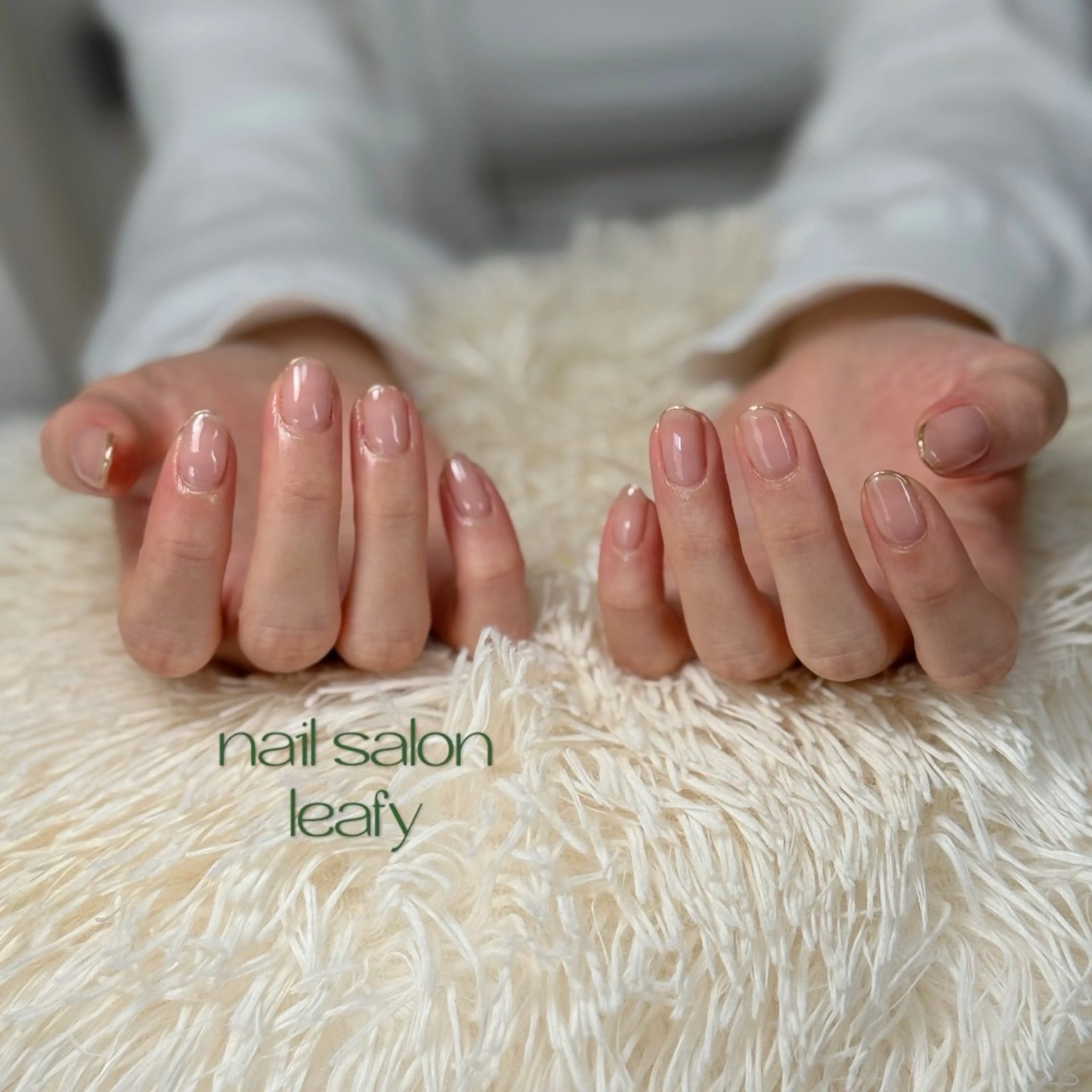 ネイル フレンチネイル ミラーネイル ネイルサロン leafyのネイルデザイン