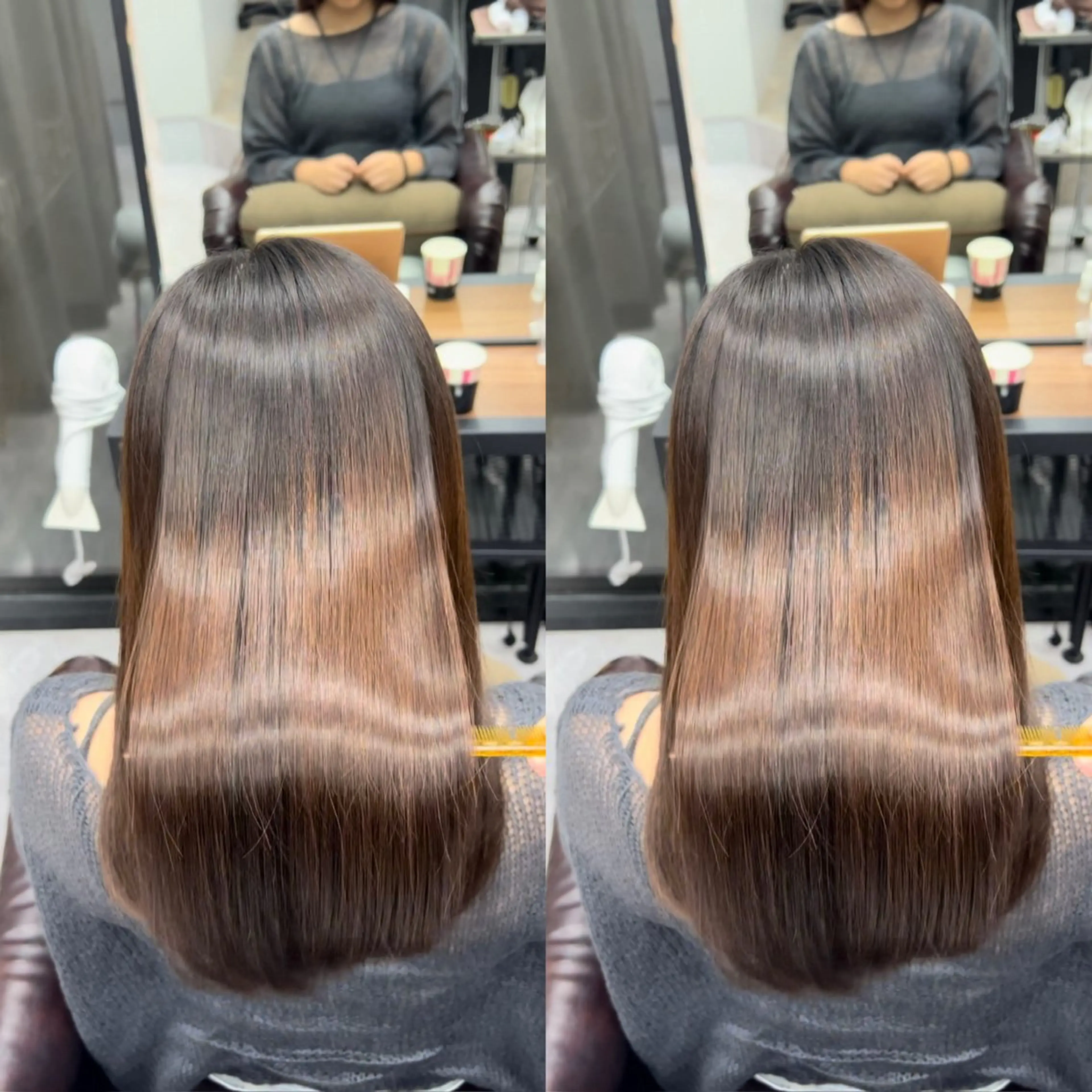 セミロング カット 縮毛矯正 トリートメント 髪質改善／韓国風 恵比寿/Renのヘアスタイル