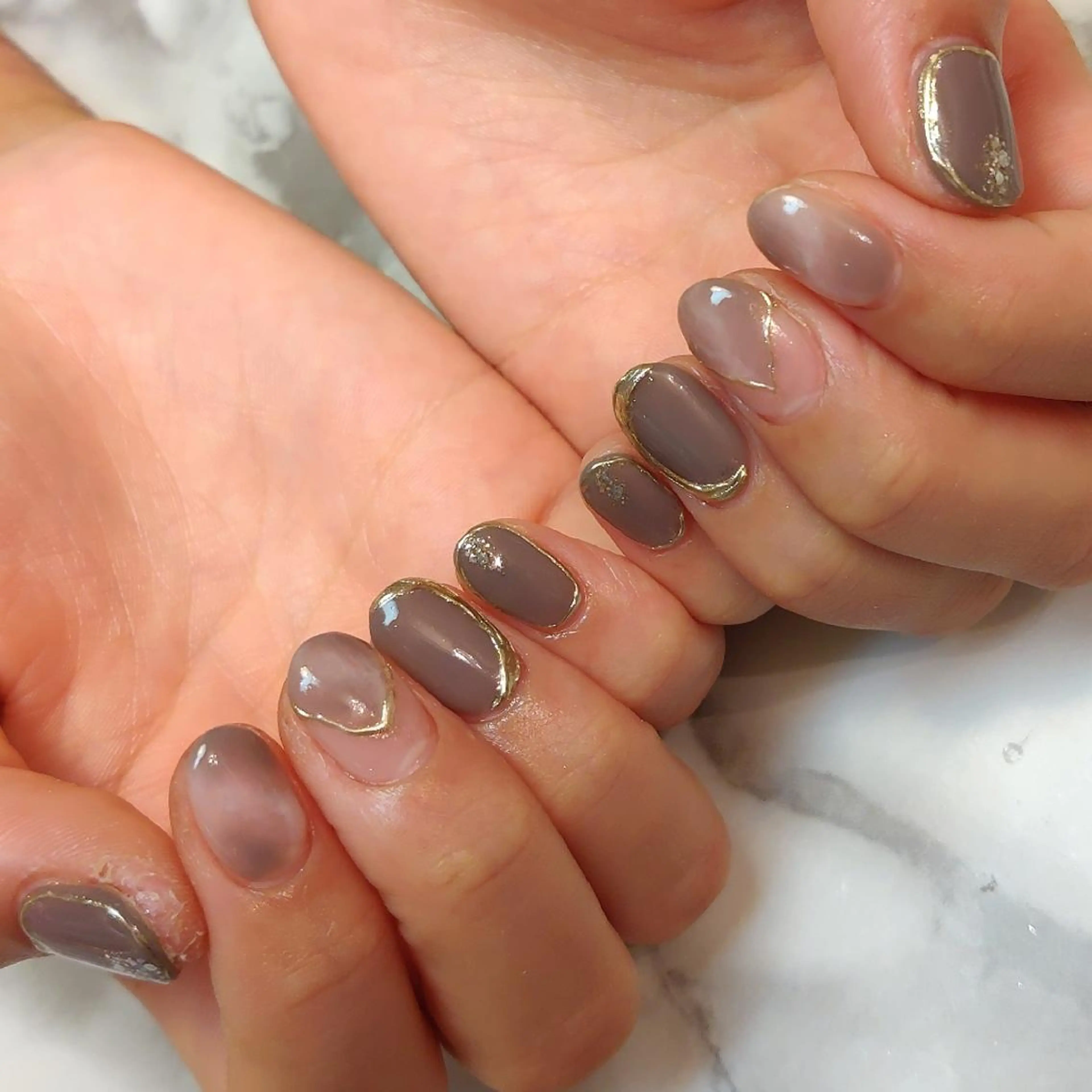 ネイル ニュアンスネイル ジェヌインネイル 河内のネイルデザイン