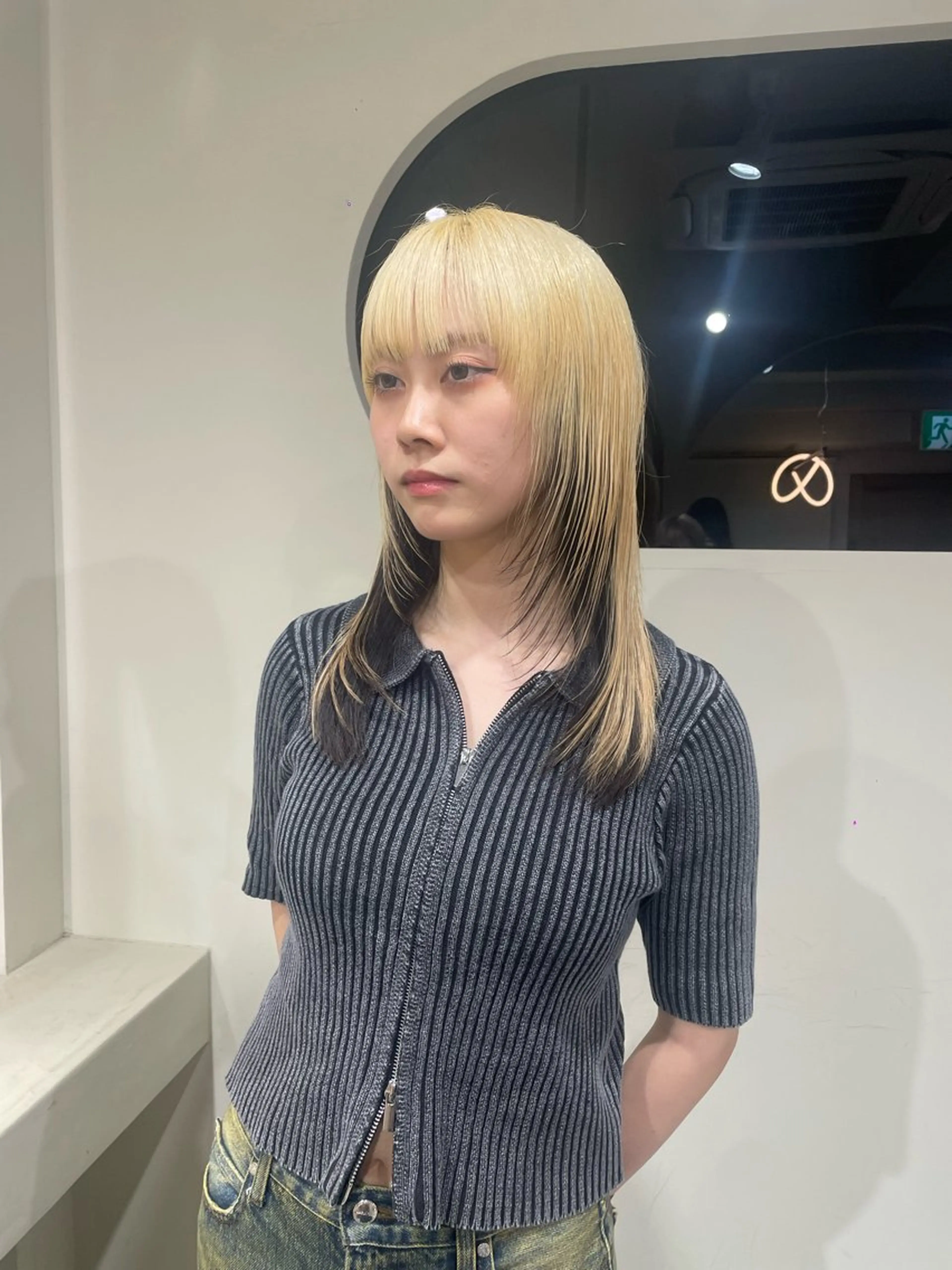 セミロング 顔まわりレイヤー レイヤーカット カラーモデル募集中 Rei🐈‍⬛/大宮のヘアスタイル