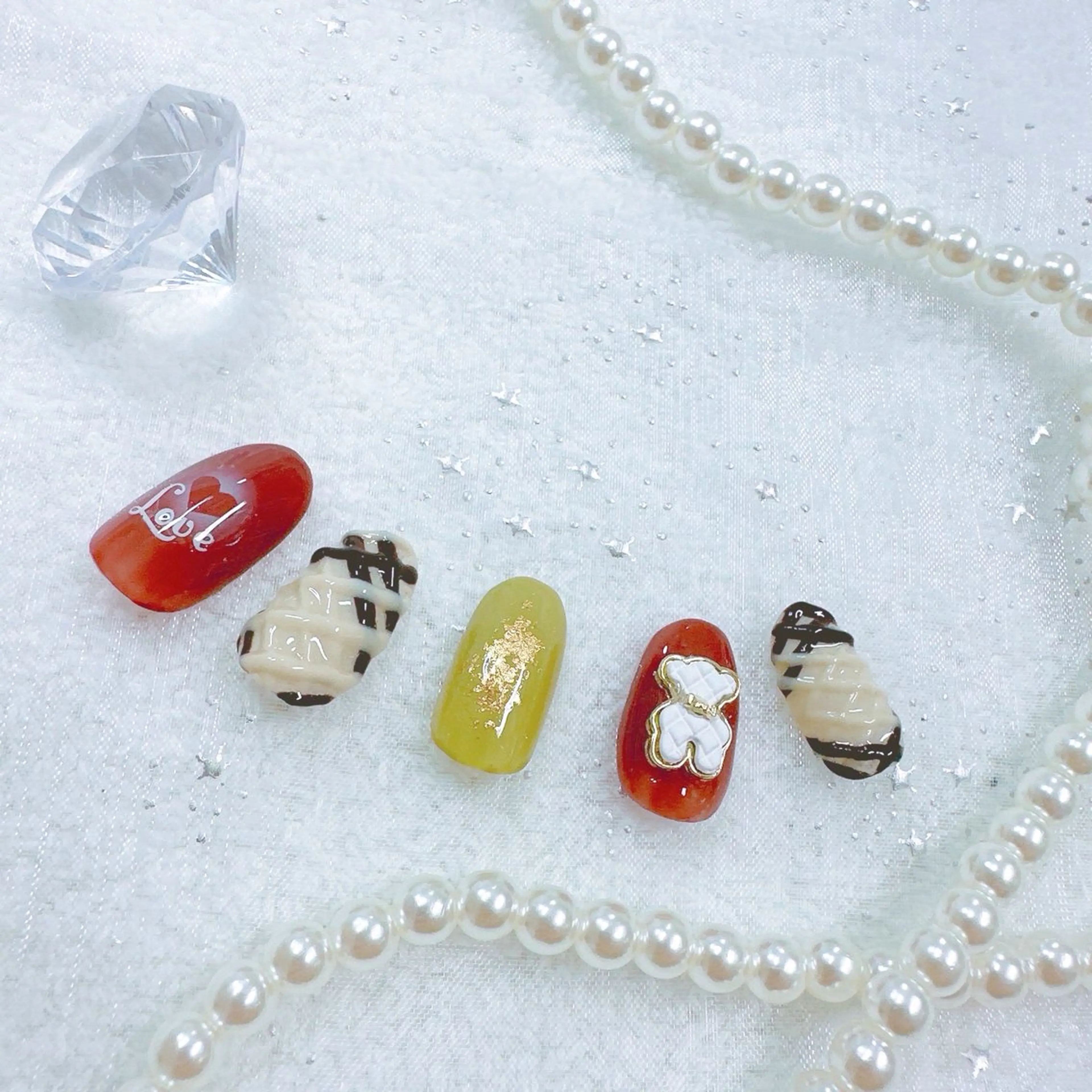 ネイル ハンドネイル ネイルPetit Ribbonのネイルデザイン