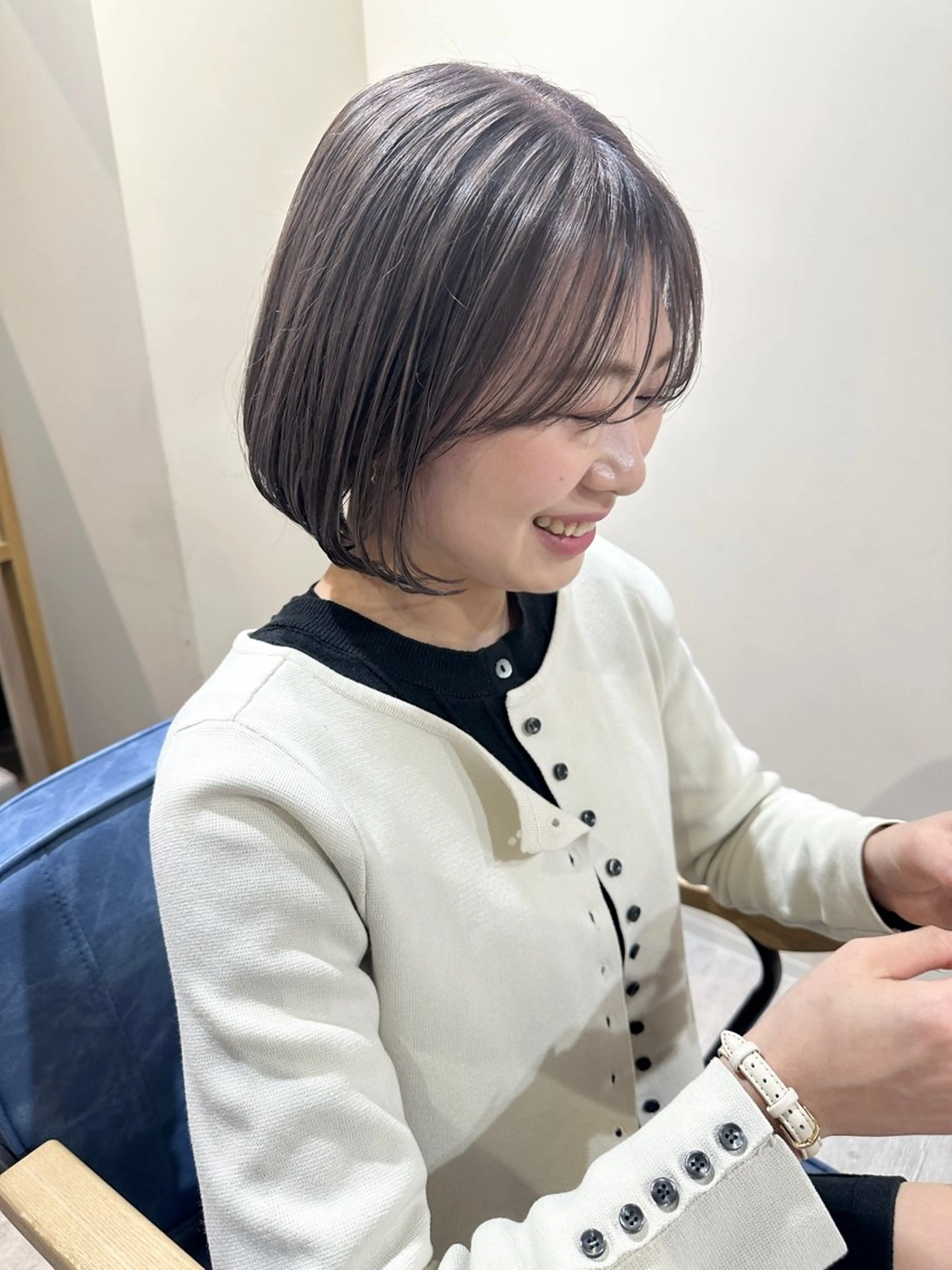 ミディアム シェアサロンコネクト所属・Chiho/ 博多/パーマ/ボブのヘアスタイル